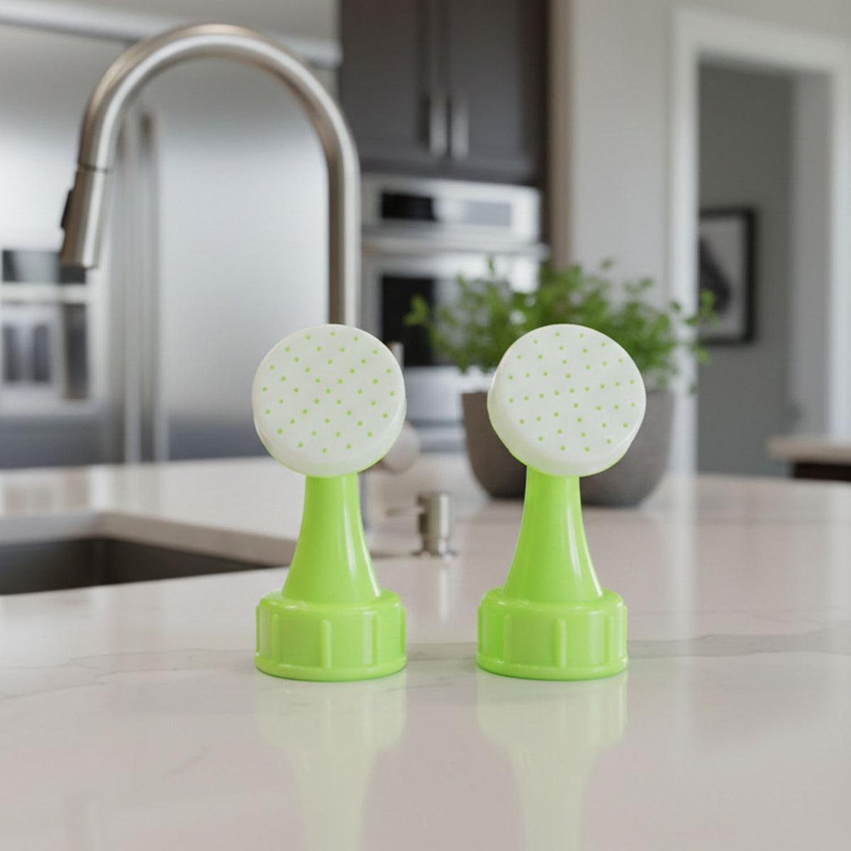 2 Pc Plant Watering Nozzle Sprinkler Head for Bottles - Gentle Shower for Home Garden - Happy Price - Image 3