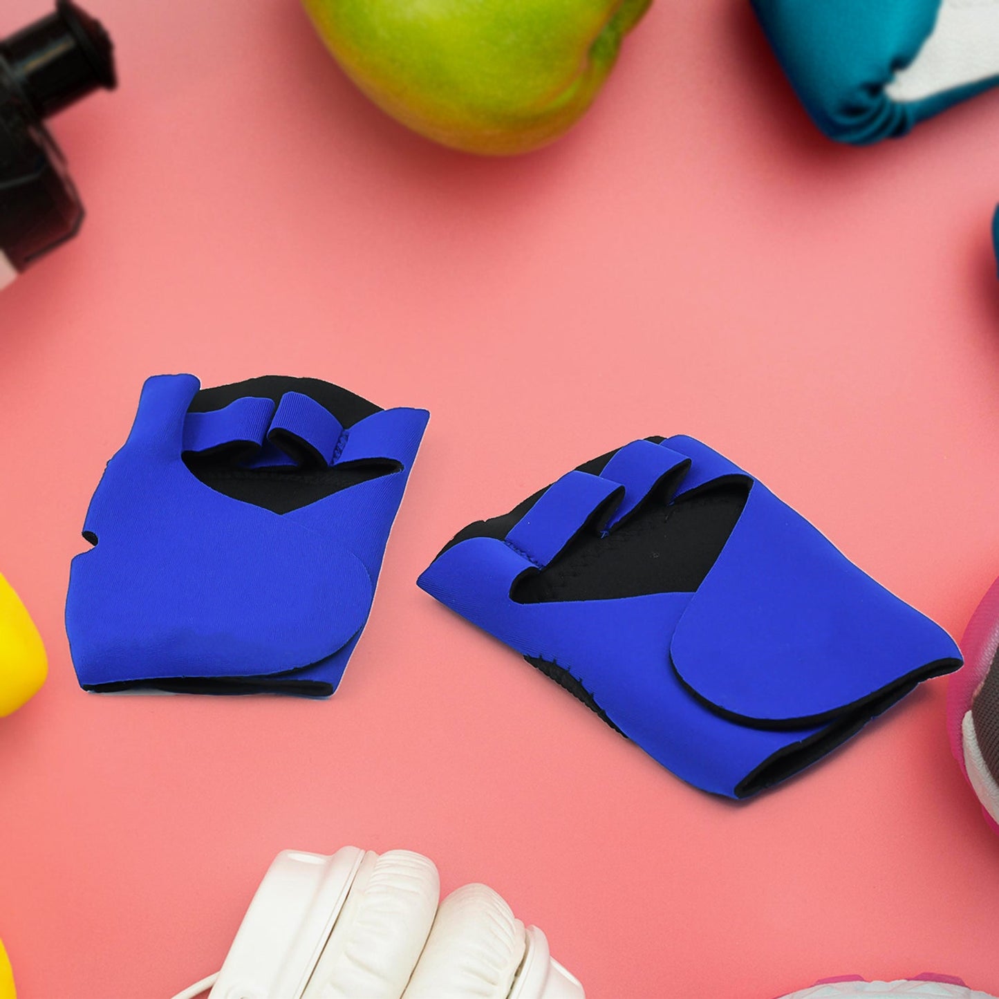 Palm Support Gloves Half Finger Gym Exercise Training Gloves Outdoor (1 Pair With Card Packing) - Happy Price - Image 2