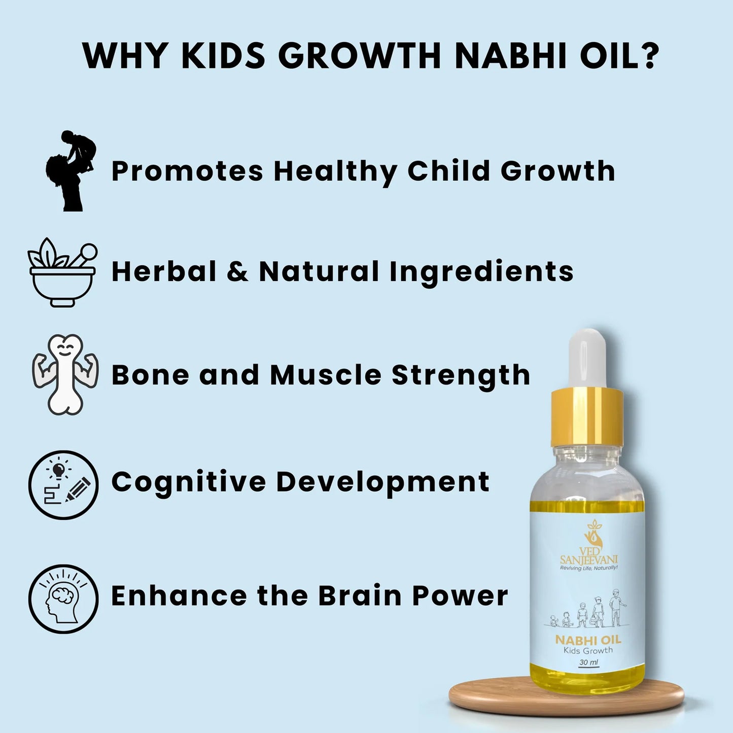 Ved Sanjeevani Nabhi Oil For Kids Growth (30ml 1 Pc) - Happy Price - Image 6
