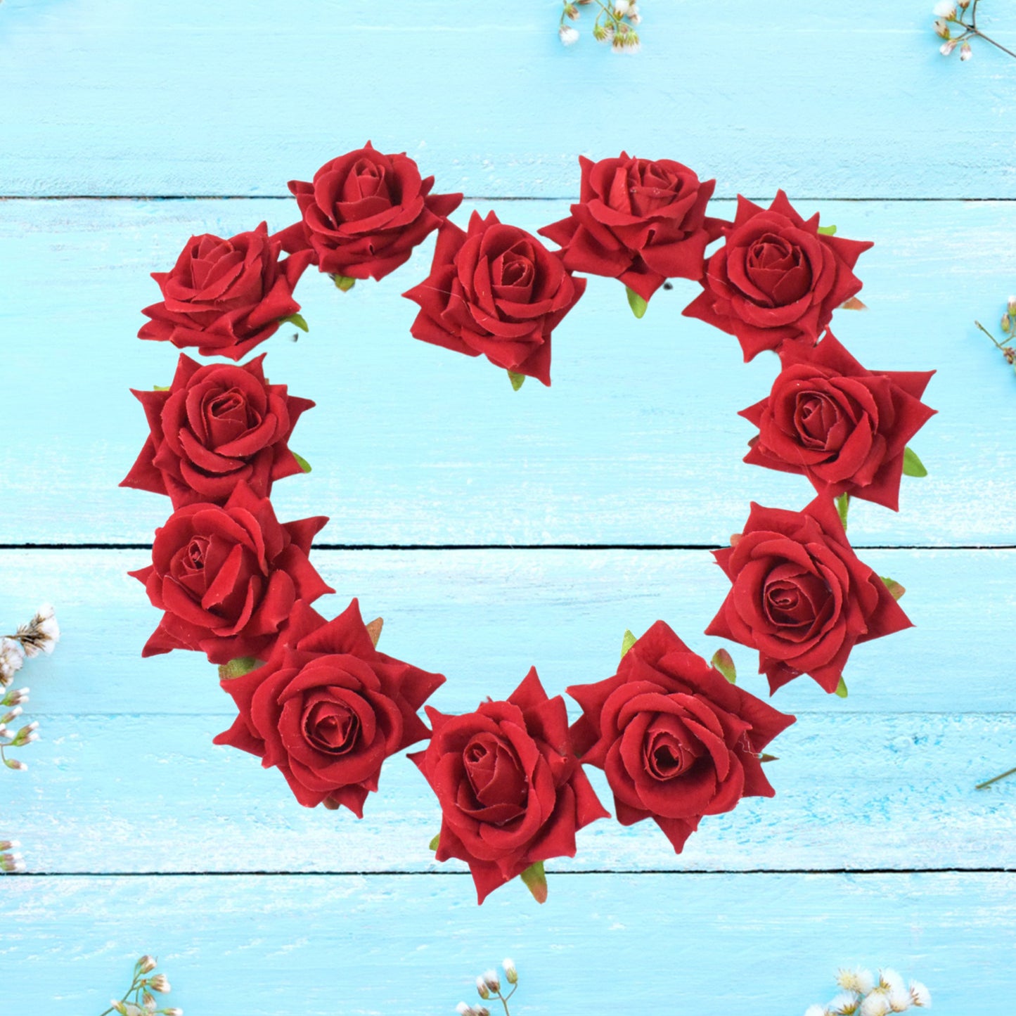 Velvet Rose Hair Clips - 12 Pcs Set for Festive & Daily Styling - Happy Price - Image 3