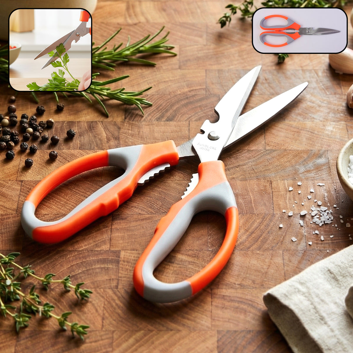 Durable Stainless Steel Kitchen Shears - Multipurpose Tool (1 Pc) - Happy Price - Image 2