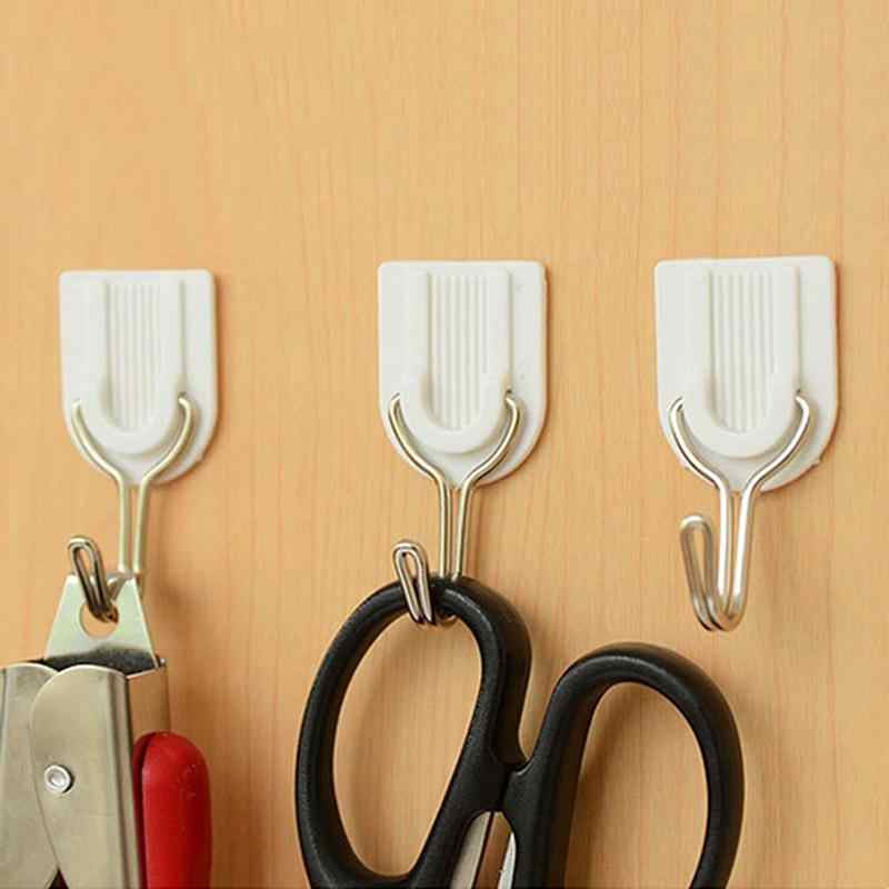 Adhesive Sticker Abs Plastic Hook Towel Hanger For Kitchenbathroom - Happy Price - Image 4