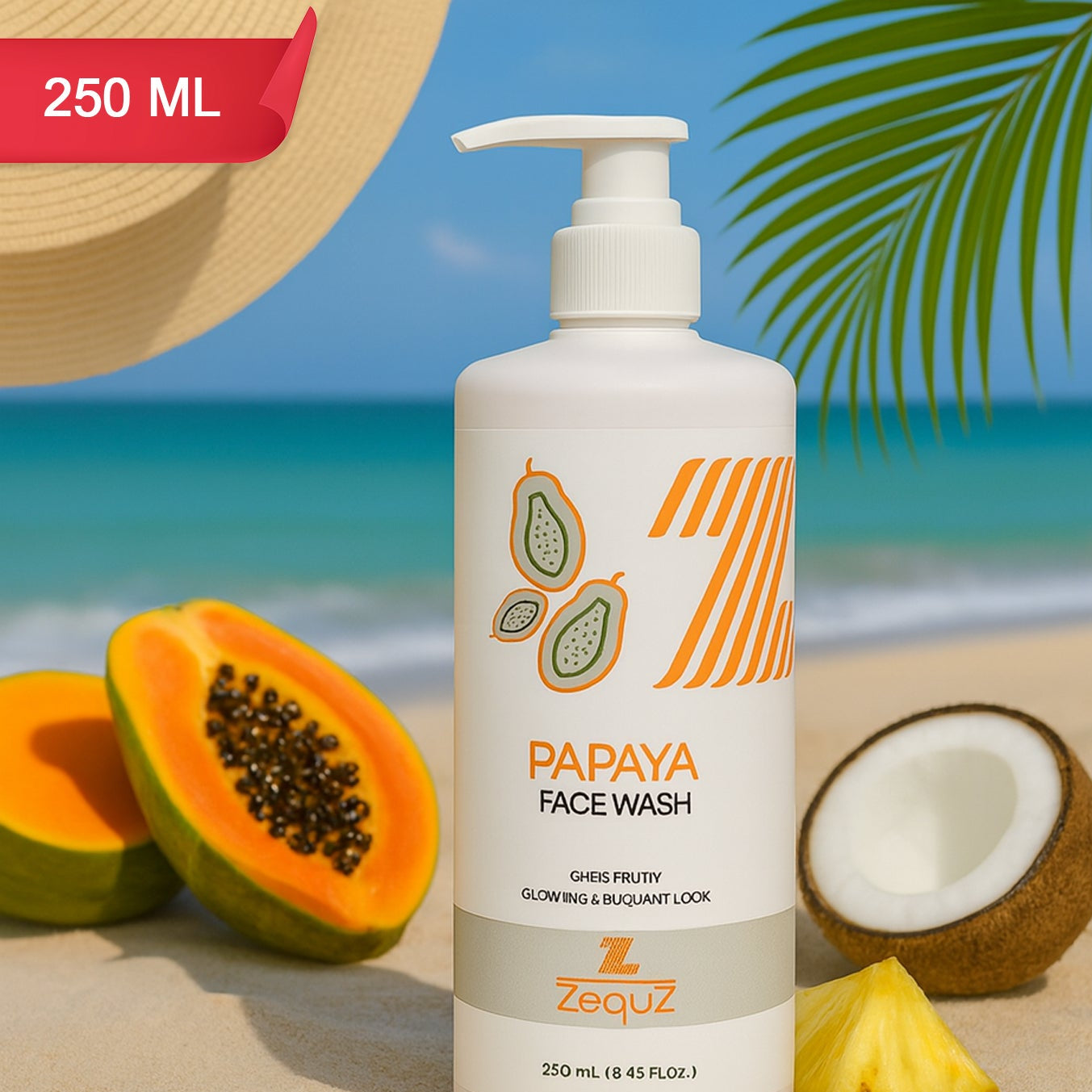 Papaya Face Wash - Gentle Daily Cleanser for Radiant Skin (250 ML) - Happy Price - Image 1