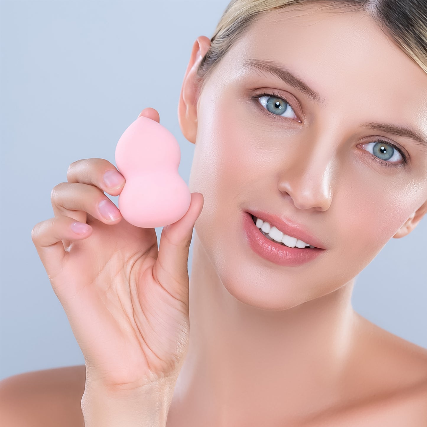 Makeup Beauty Powder Puff (8 Pcs Set With Case Mix Color) - Happy Price - Image 3