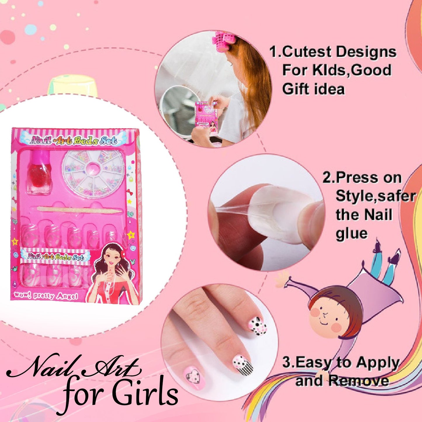 Nail Art Studio Manicure Set For Girls (Pack Of 15) - Happy Price - Image 3