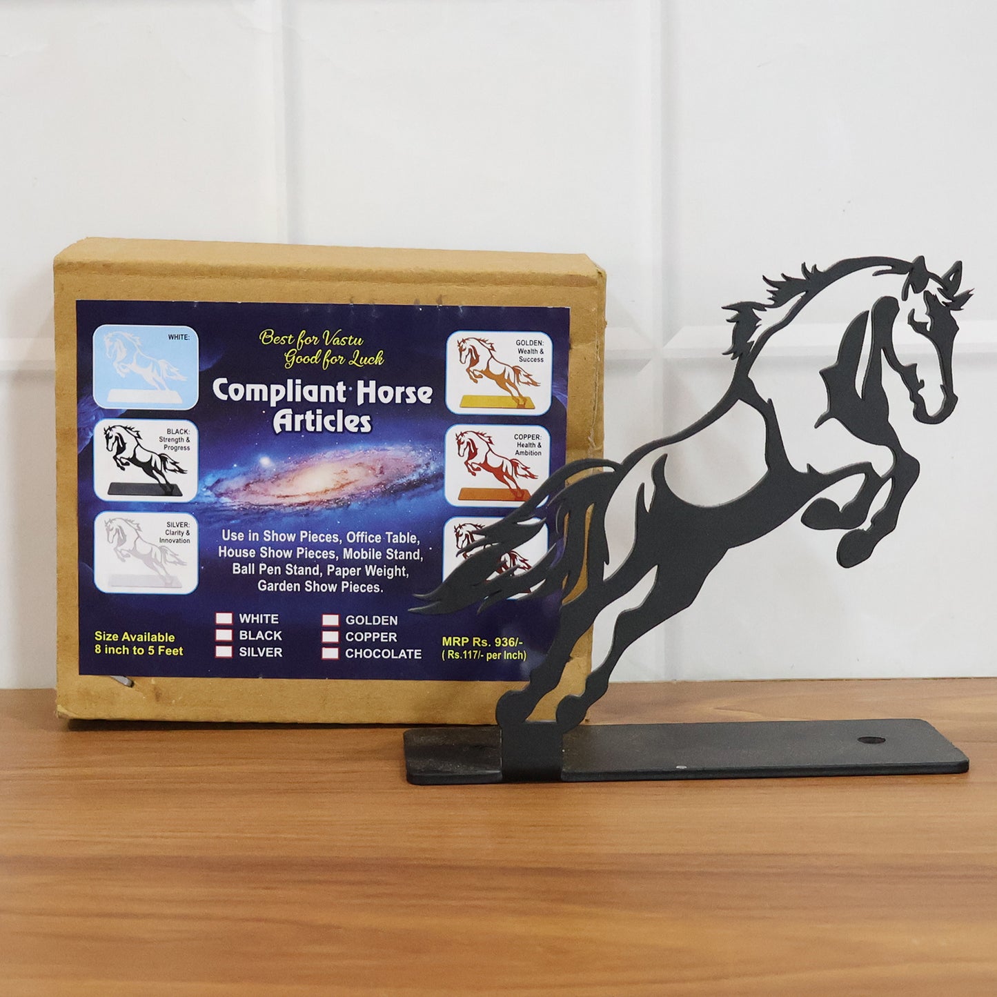 Elegant Black Iron Horse Figurine for Tabletop Display (1 Pc) - Great Price - Image 6