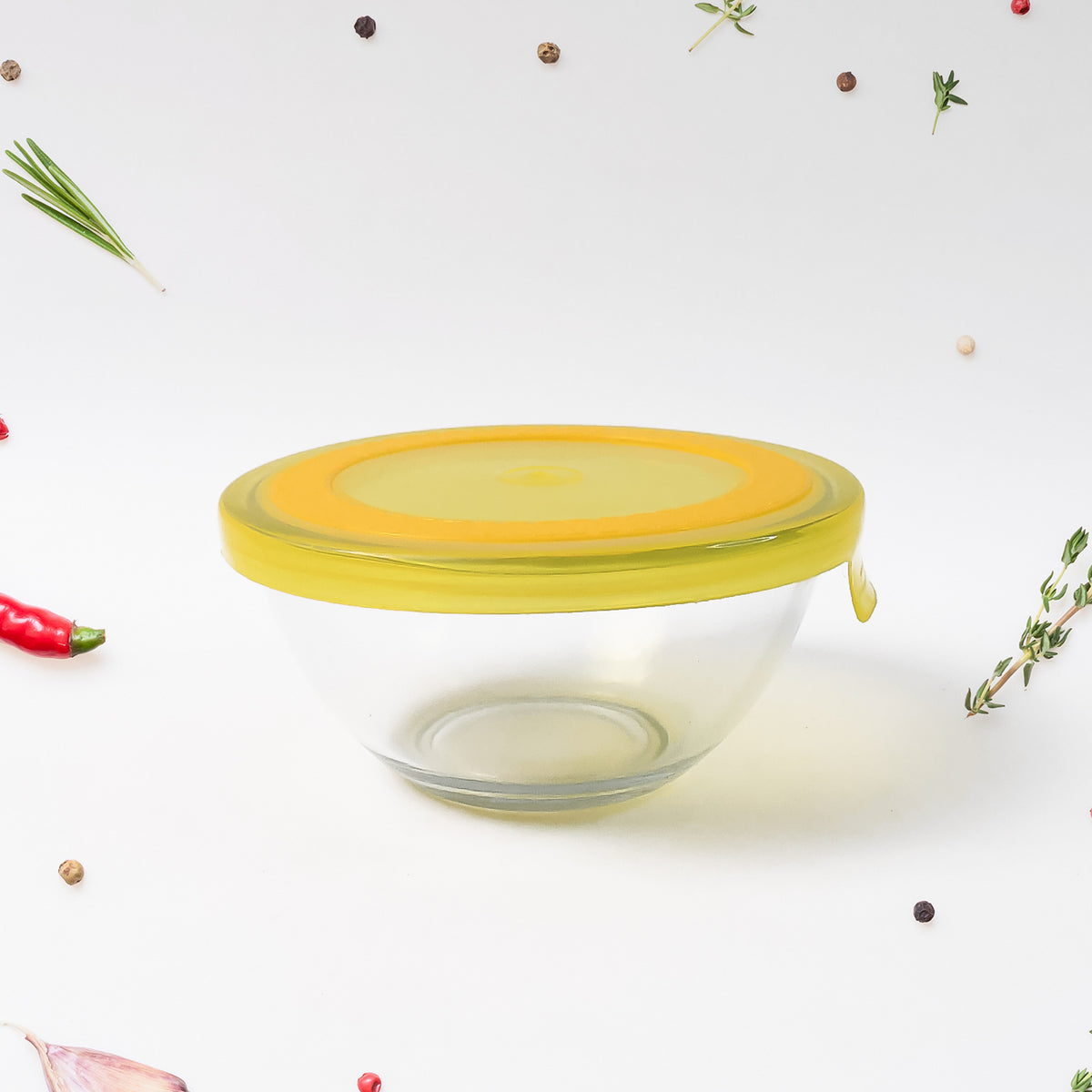 Dazzle Glass Bowl Set Mixing Storage Bowls With Lids (3 Pcs Set) - Happy Price - Image 2