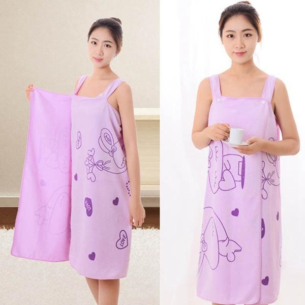 1453a Soft Cotton Bathrobe For Girls Women Bath Robe Towel For Women Quick Dry Dress Towel For Ladies. - Happy Price - Image 6