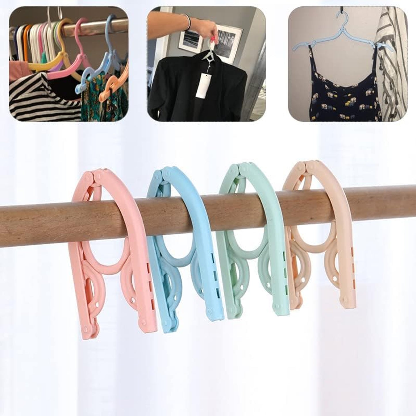 Portable Folding Clothes Hangers - Compact & Lightweight for Travel (1 Pc) - Happy Price - Image 4