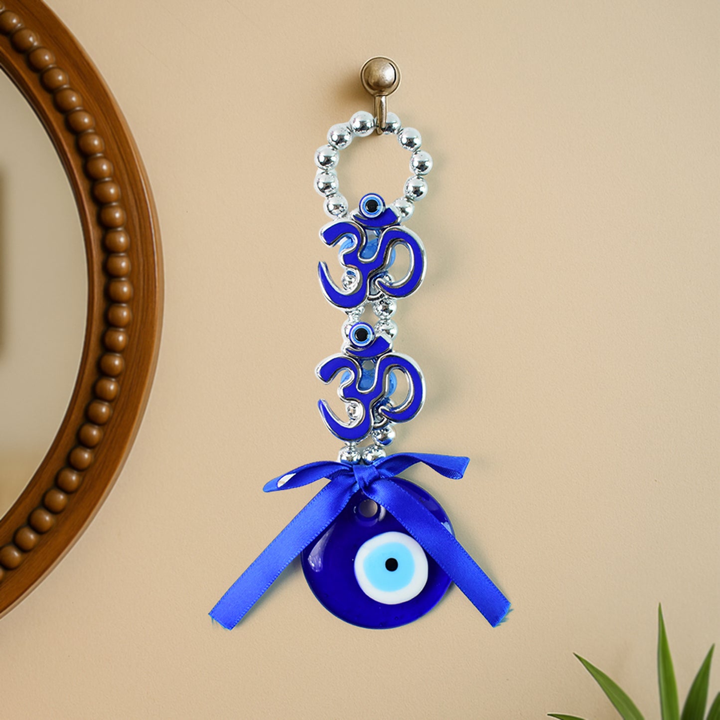 Decorative Double OM Evil Eye Hanging - Spiritual Protection Charm (1 Pc) - Great Price - Image 3
