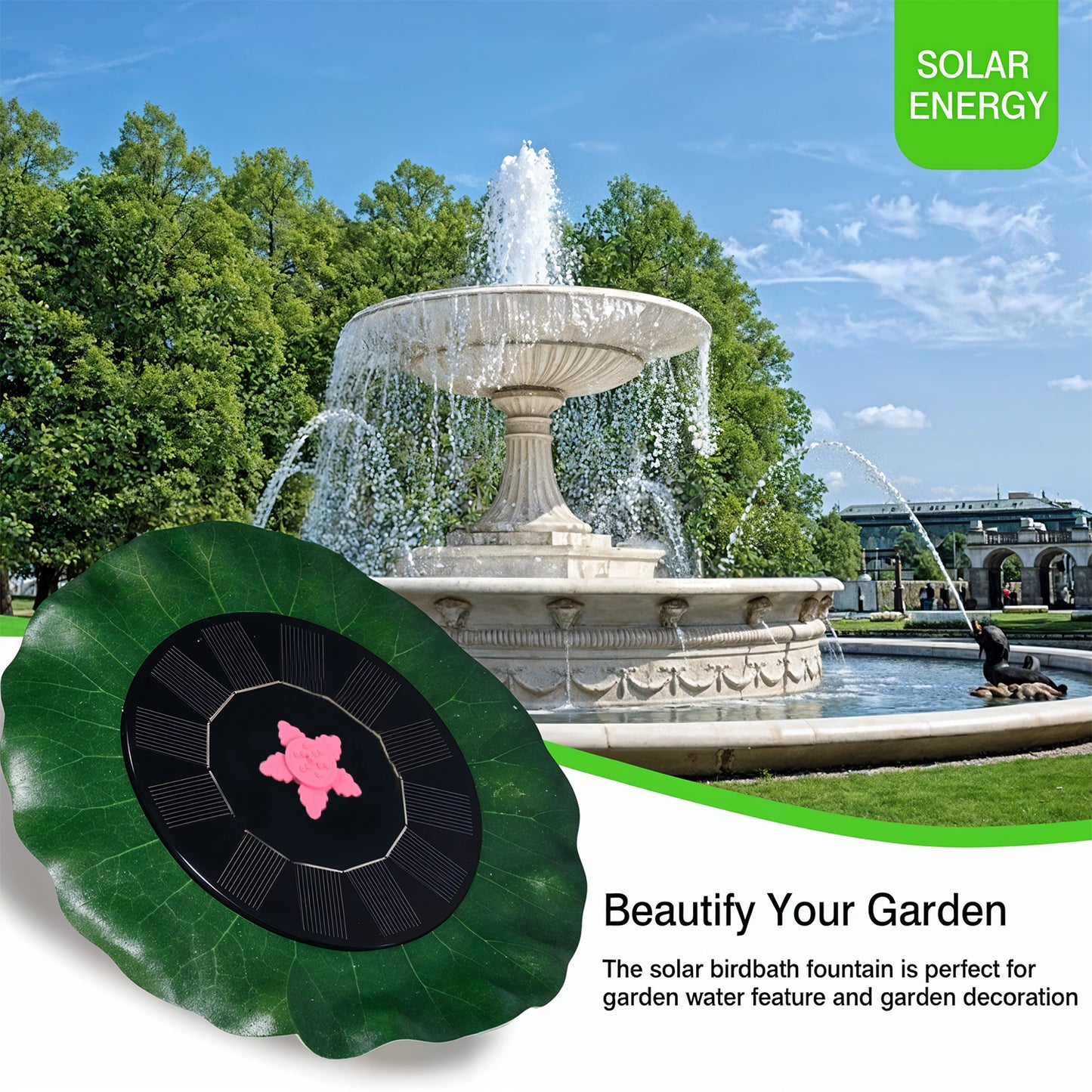 Solar-powered Floating Fountain Pump For Ponds - Happy Price - Image 5