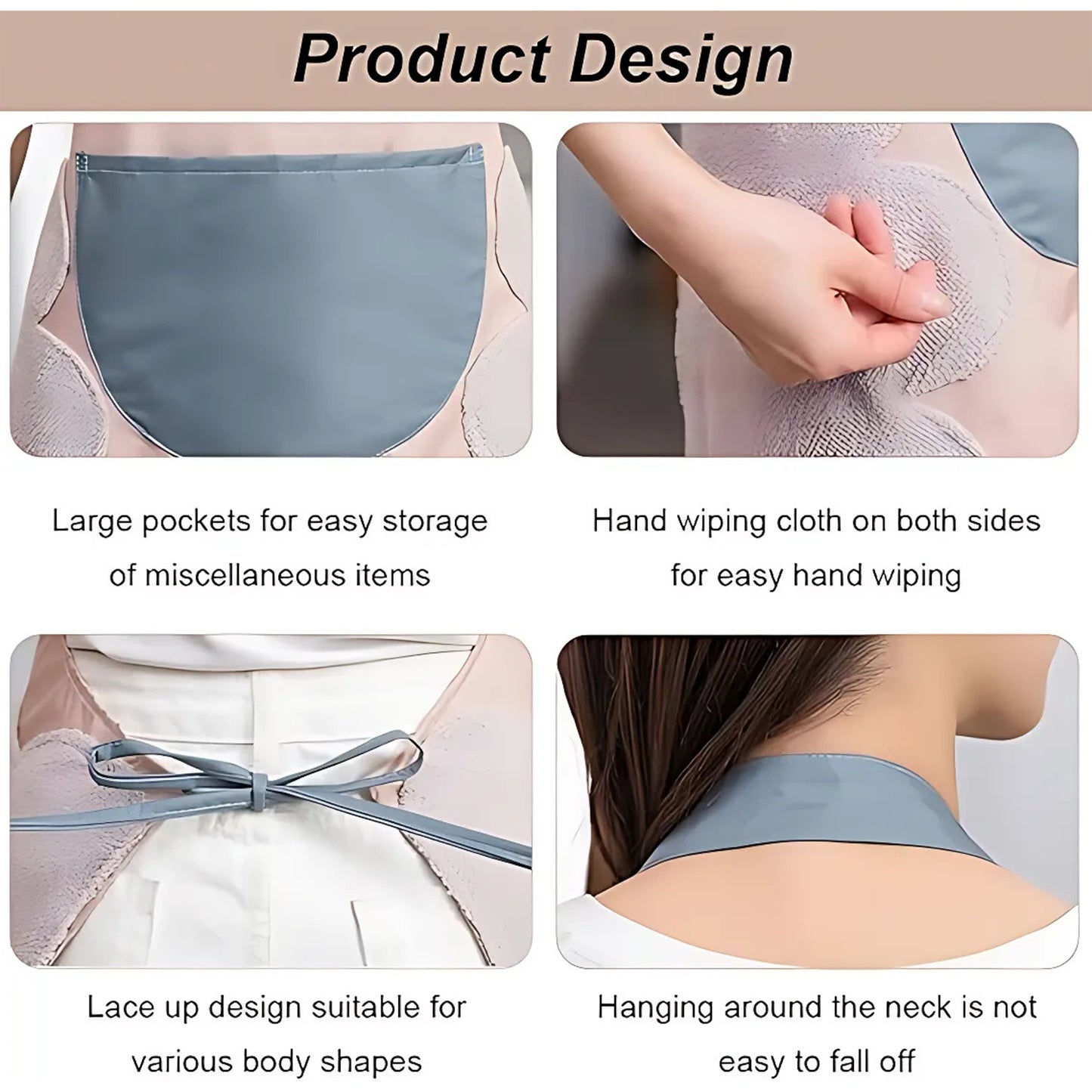 Cute Cartoon Animal Design Kitchen Apron (1 Pc) - Happy Price - Image 4