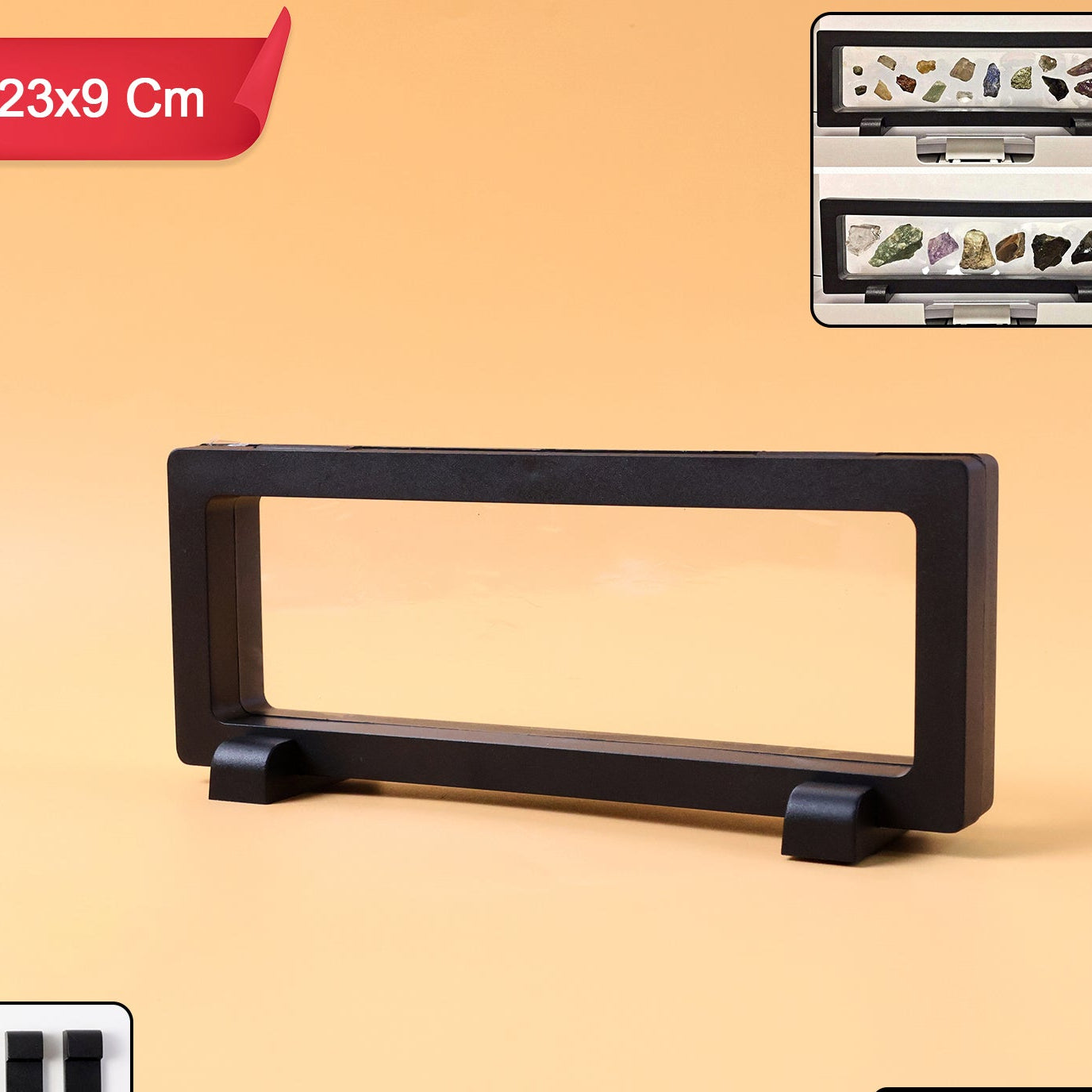 Transparent Jewellery Display Box 23x9 cm (1 Pc) - Floating Frame Organizer - Happy Price - Image 1