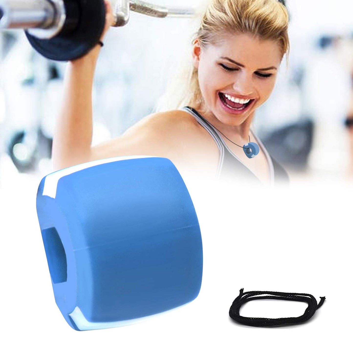 Dark Blue Jaw Exerciser Used To Gain Sharp And Chiselled Jawline Easily And Fast - Happy Price - Image 3