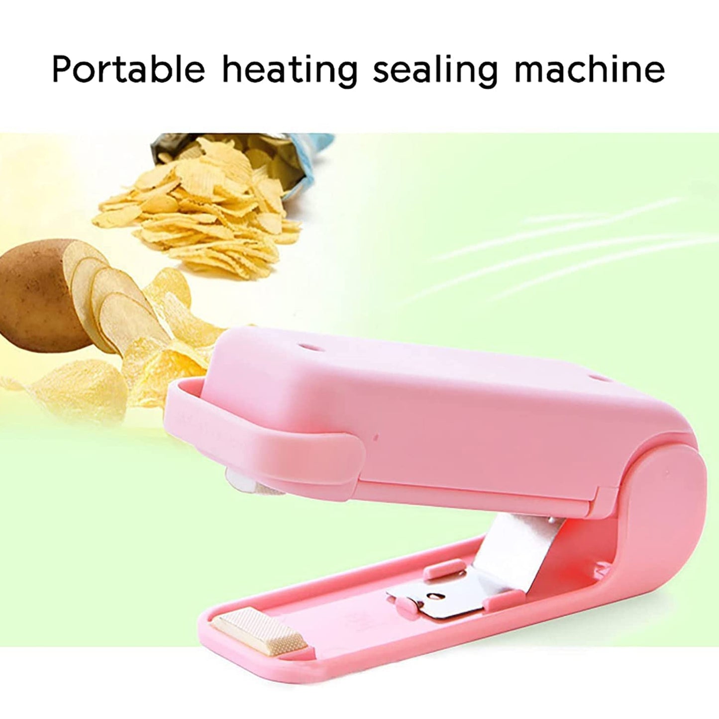 7675 Mini Sealing Machine Plastic Bag Sealer Portable Mini Super Seal Packing Plastic Bag Tool Sealing Machine Hand Held Heat (1pc) - Happy Price - Image 5