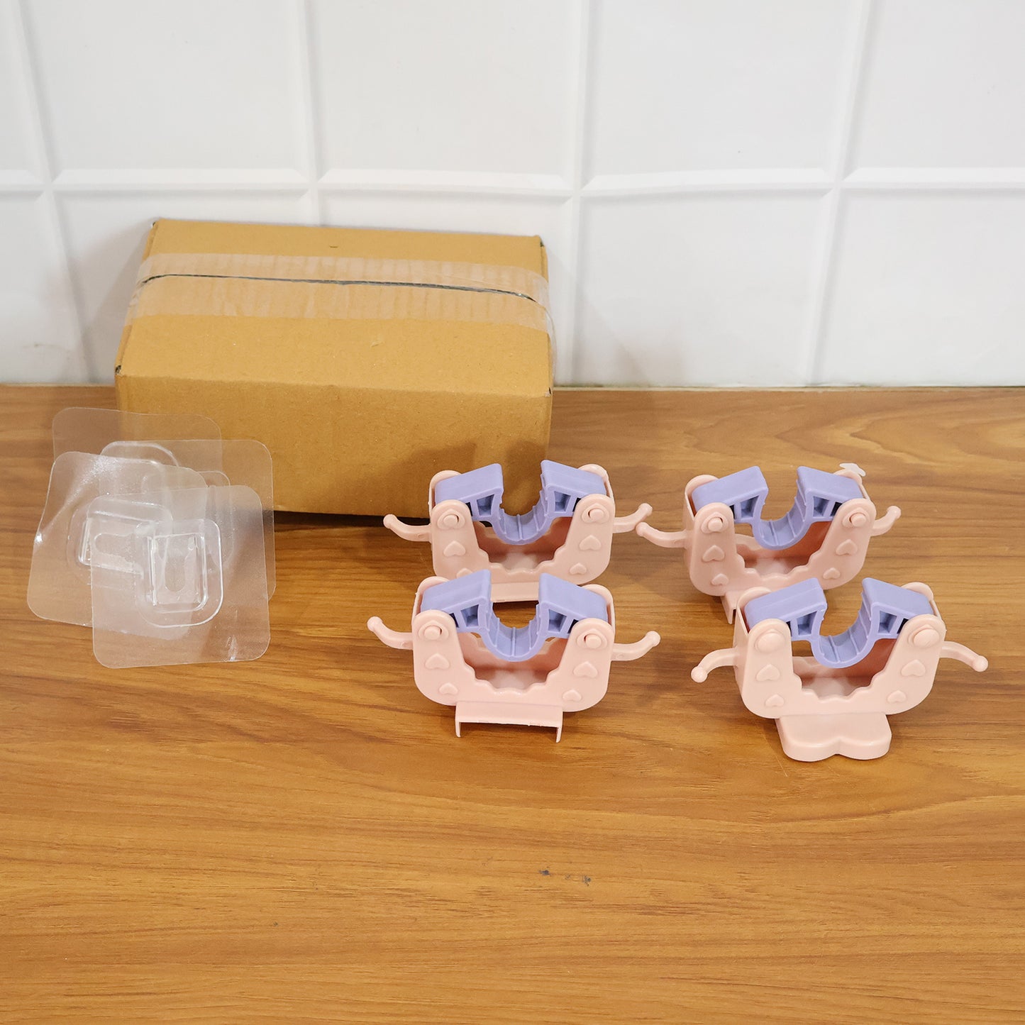 Wall Mounted Broom Mop Holder Clips - 4 Pc Set for Home Organization - Happy Price - Image 7