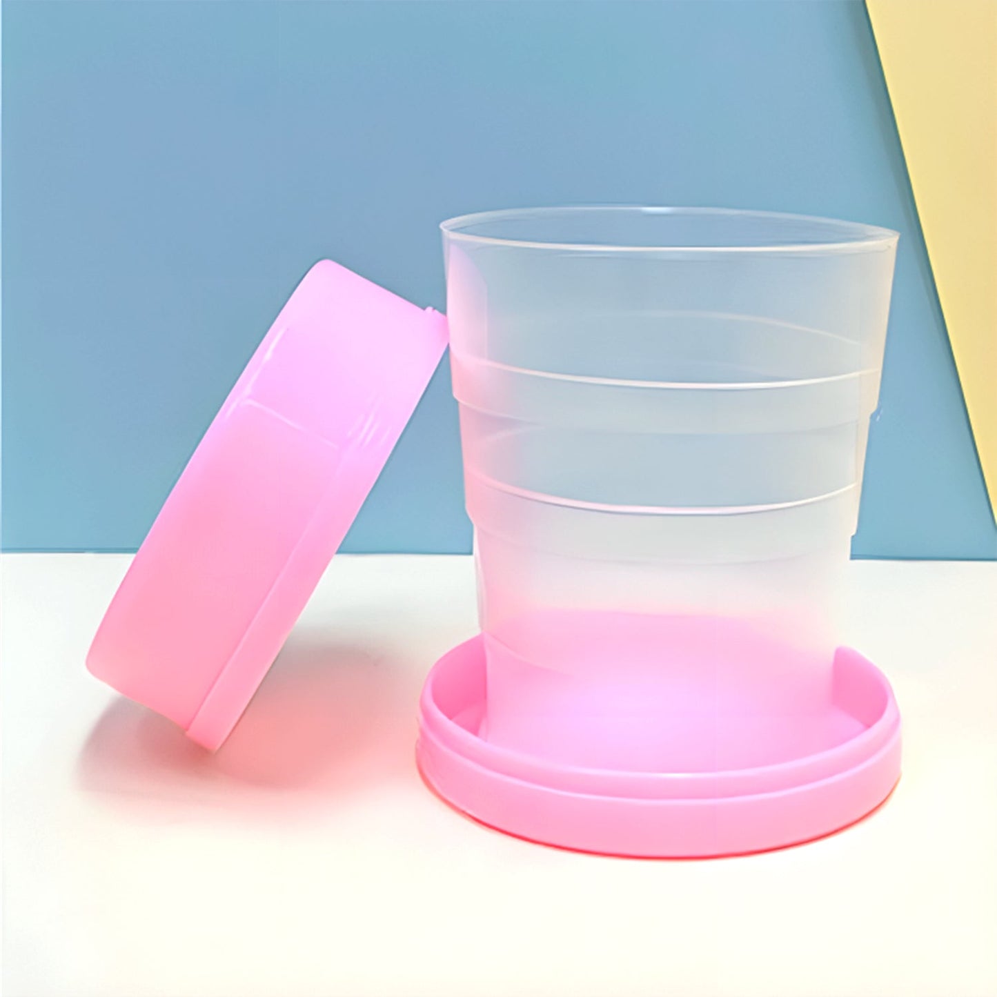 Portable Collapsible Travel Cup with Lid (1 Pc) - Happy Price - Image 3