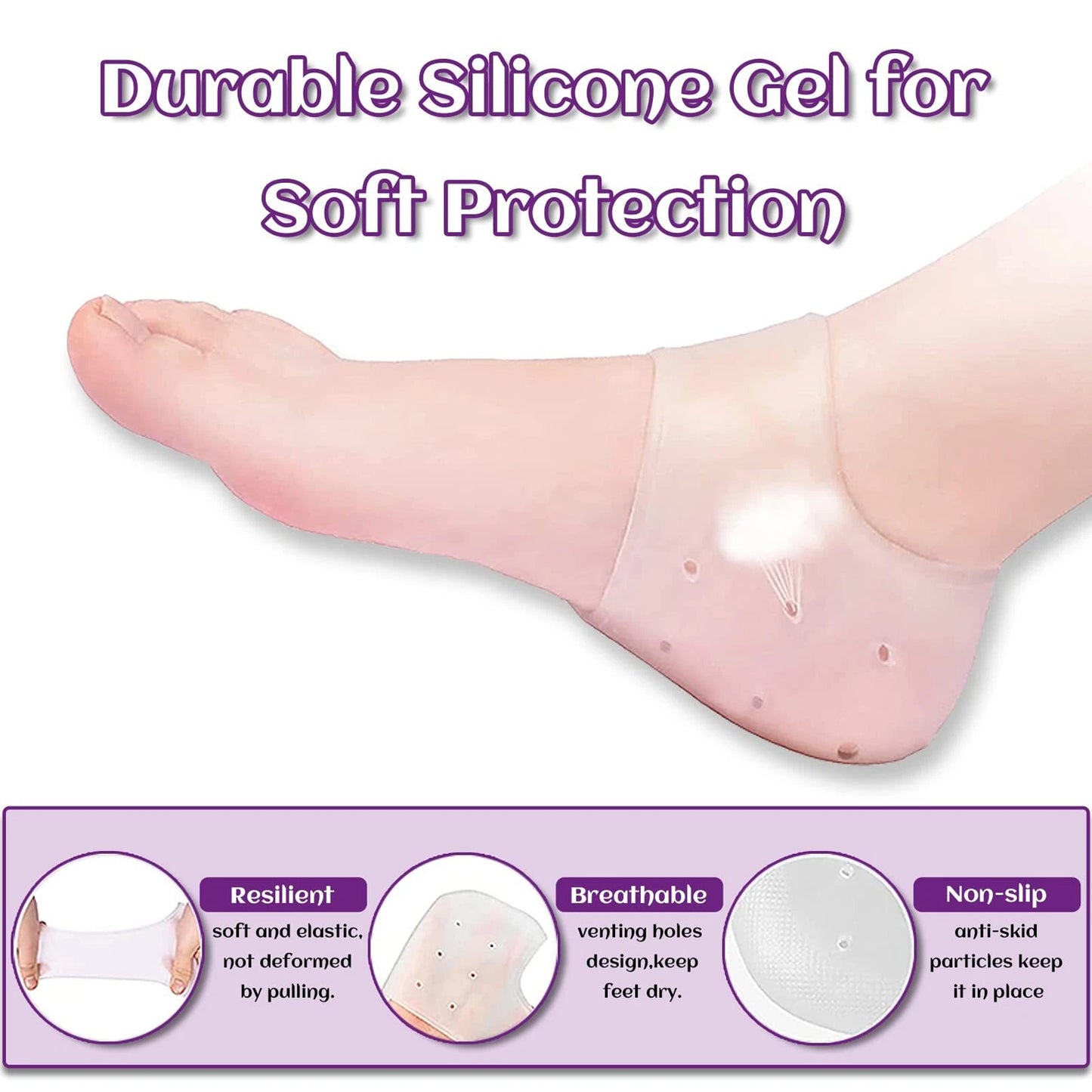 Kid Silicone Heel Protectors (1 Pair) - Happy Price - Image 3