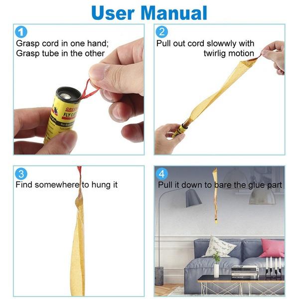 Fly Mosquito Insects Catcher Adhesive Sticky Glue Strips - Happy Price - Image 5