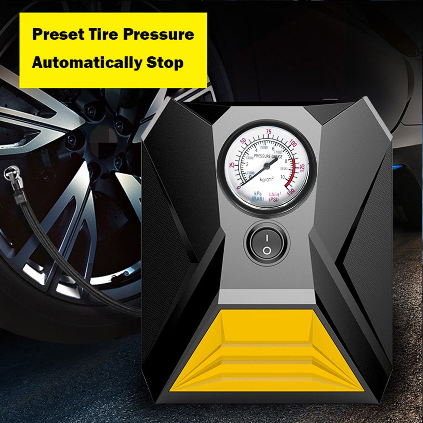 Portable Car Tyre Air Compressor Pump - Rapid Mini Inflator - Happy Price - Image 3
