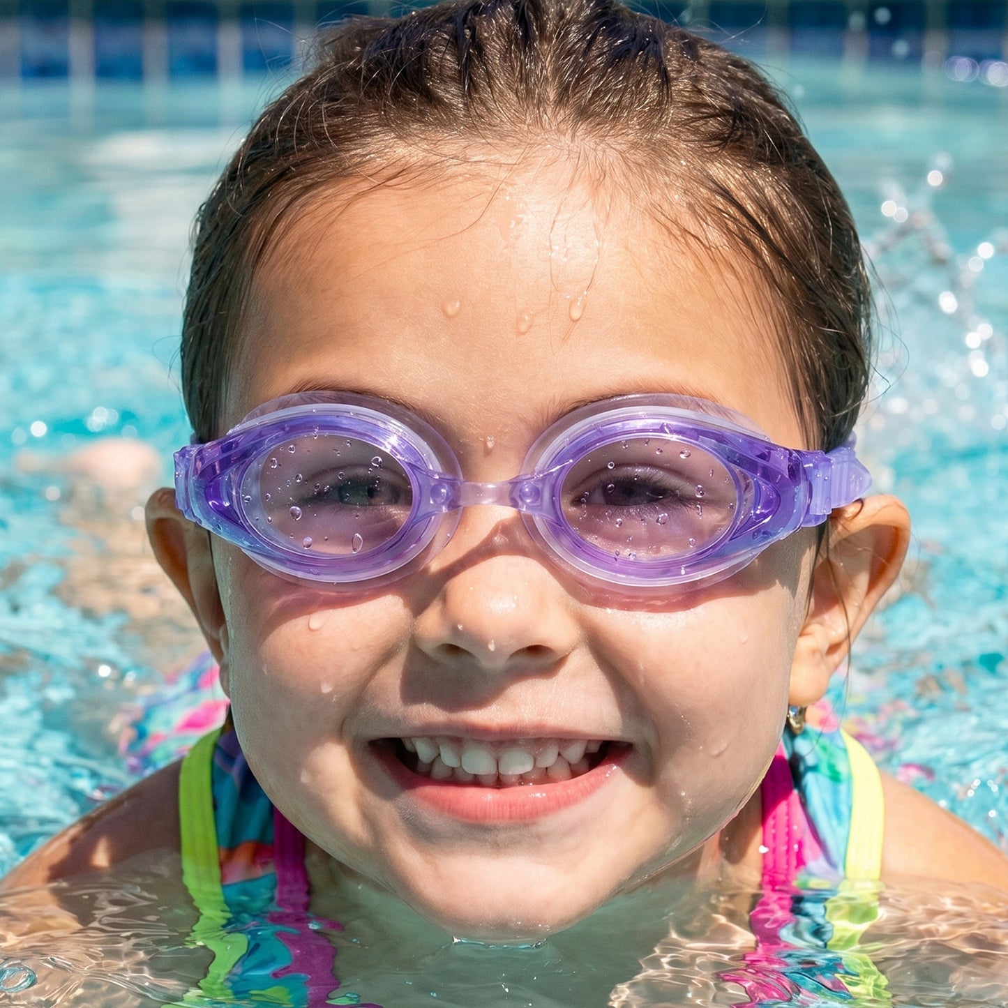 Kids Lightweight Swimming Goggles With Flexible Frame And Leak-proof Seal 1 Pc