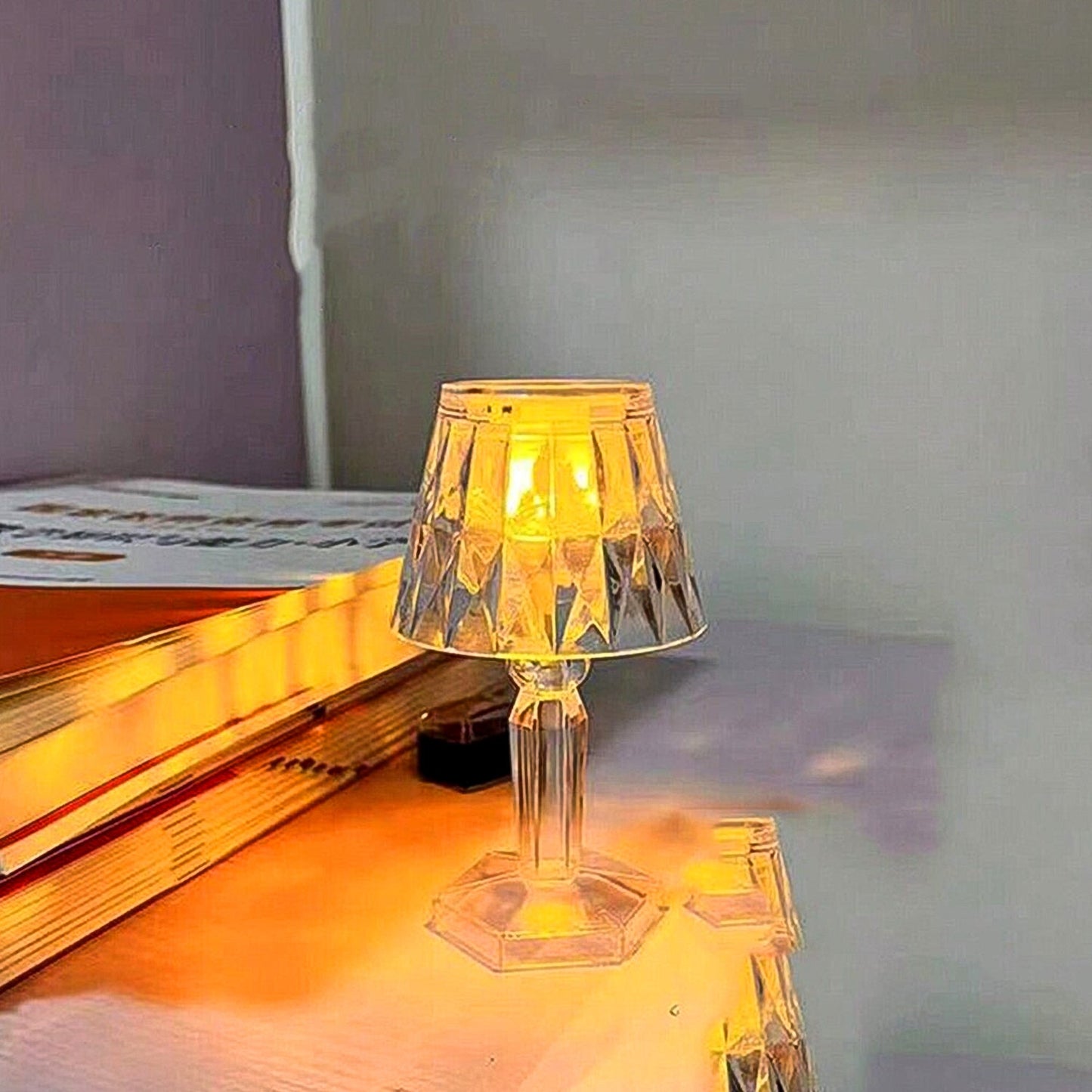 LED Projection Night Light Lamp - Decorative Flameless Acrylic Candle for Home Decor (1 Pc) - Happy Price - Image 5