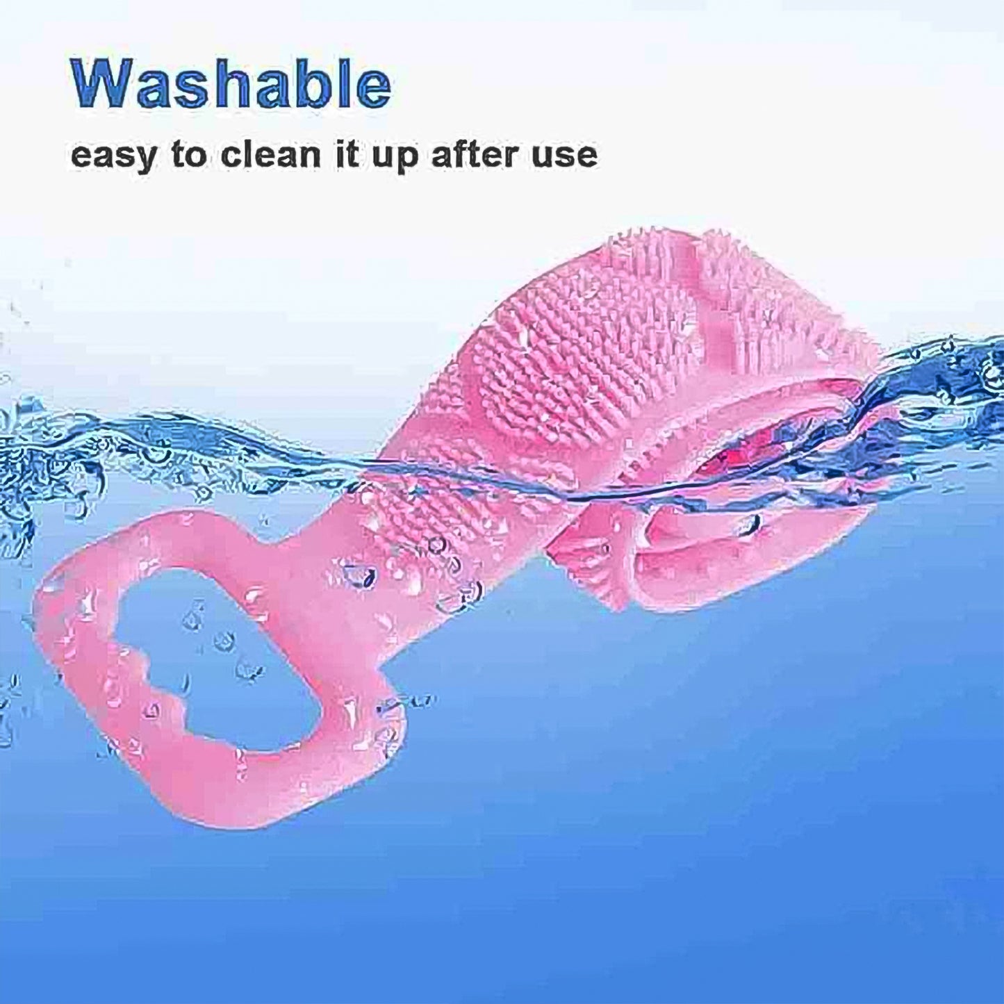 Silicone Body Back Scrubber Double Side Bathing Brush For Skin Deep Cleaning Massage Dead Skin Removal (101 Gm Medium Size 1pc) - Happy Price - Image 3