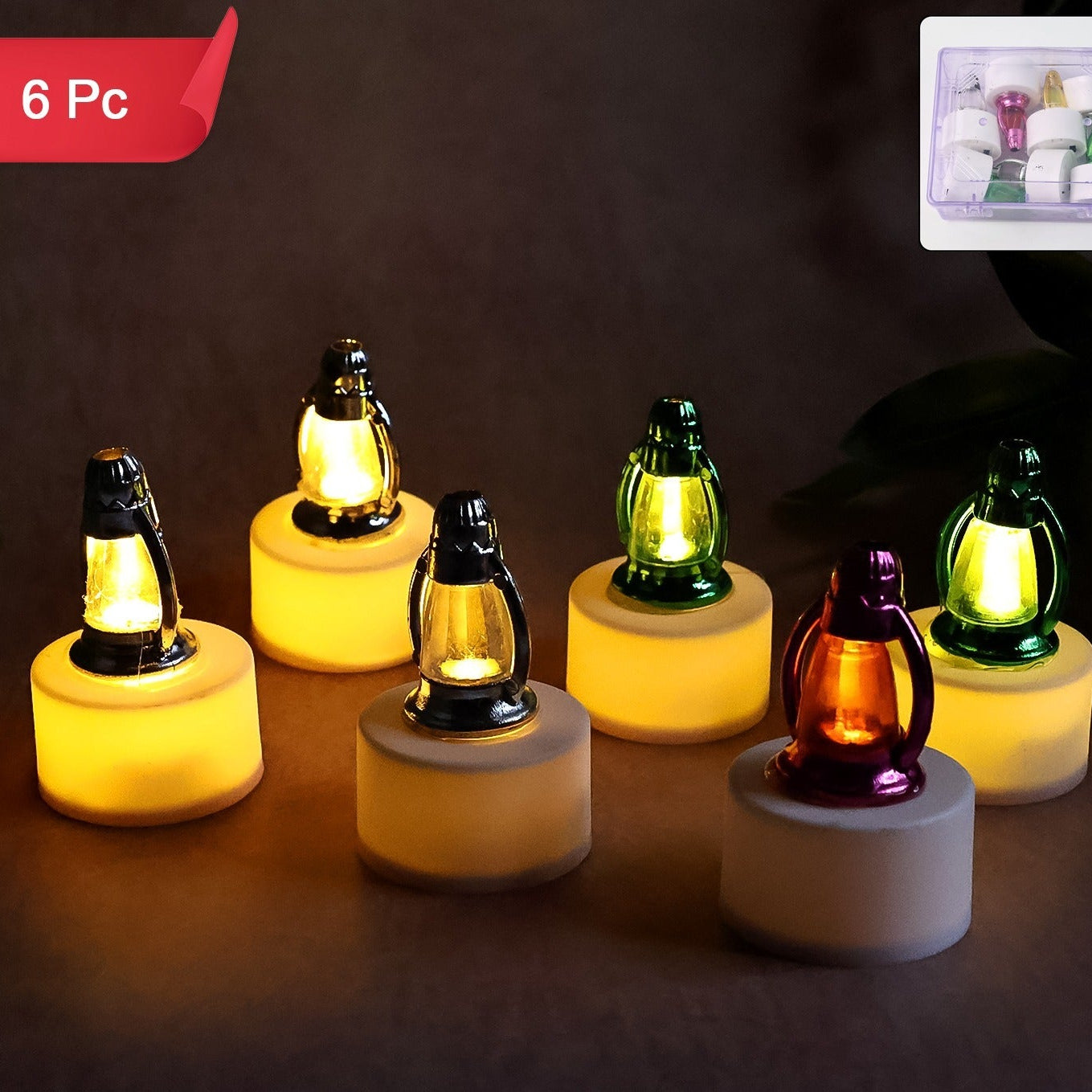 Decorative LED Lantern Candles - Set of 6 Pcs - Happy Price - Image 1