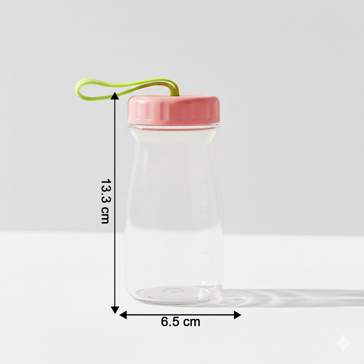 300 ML Glass Bottle with Leak-Proof Silicone Cap & Handle - Happy Price - Image 3