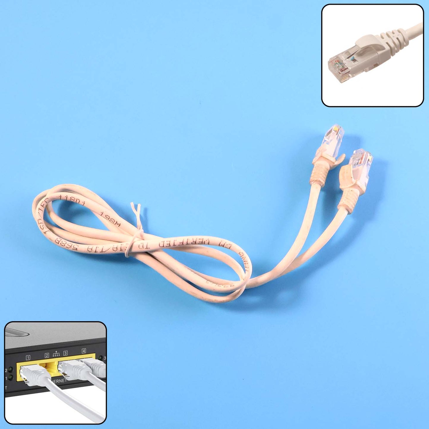 1 Meter Ethernet LAN Cable with RJ45 Connectors - Stable Network Patch Cord (1 Pc) - Happy Price - Image 2