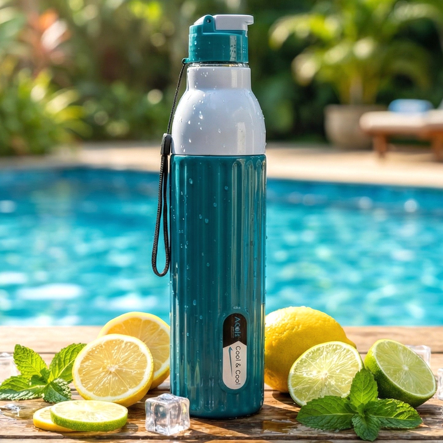 1000 ML Sports Sipper Water Bottle with Flip Lock Cap & Strap - Leakproof Hydration - Happy Price - Image 6