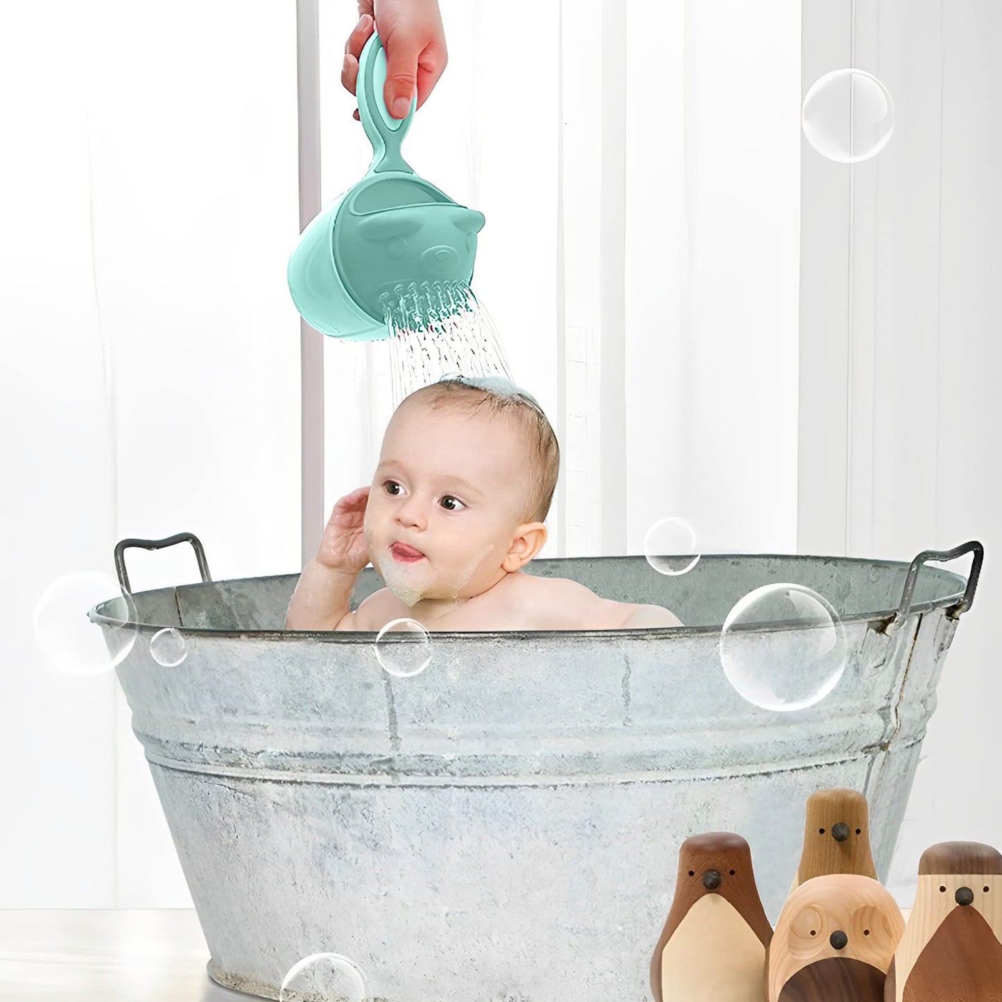 Baby Shampoo Shower Cup Safe Soft Bathing Water Scorpion Baby Bath Tumbler Hair Washing Mug Rainer - Happy Price - Image 5