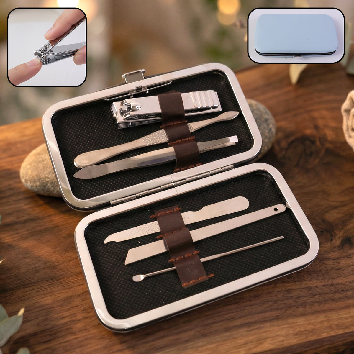 6-in-1 Personal Grooming Kit for Nails & More - Travel Case Included - Happy Price - Image 3