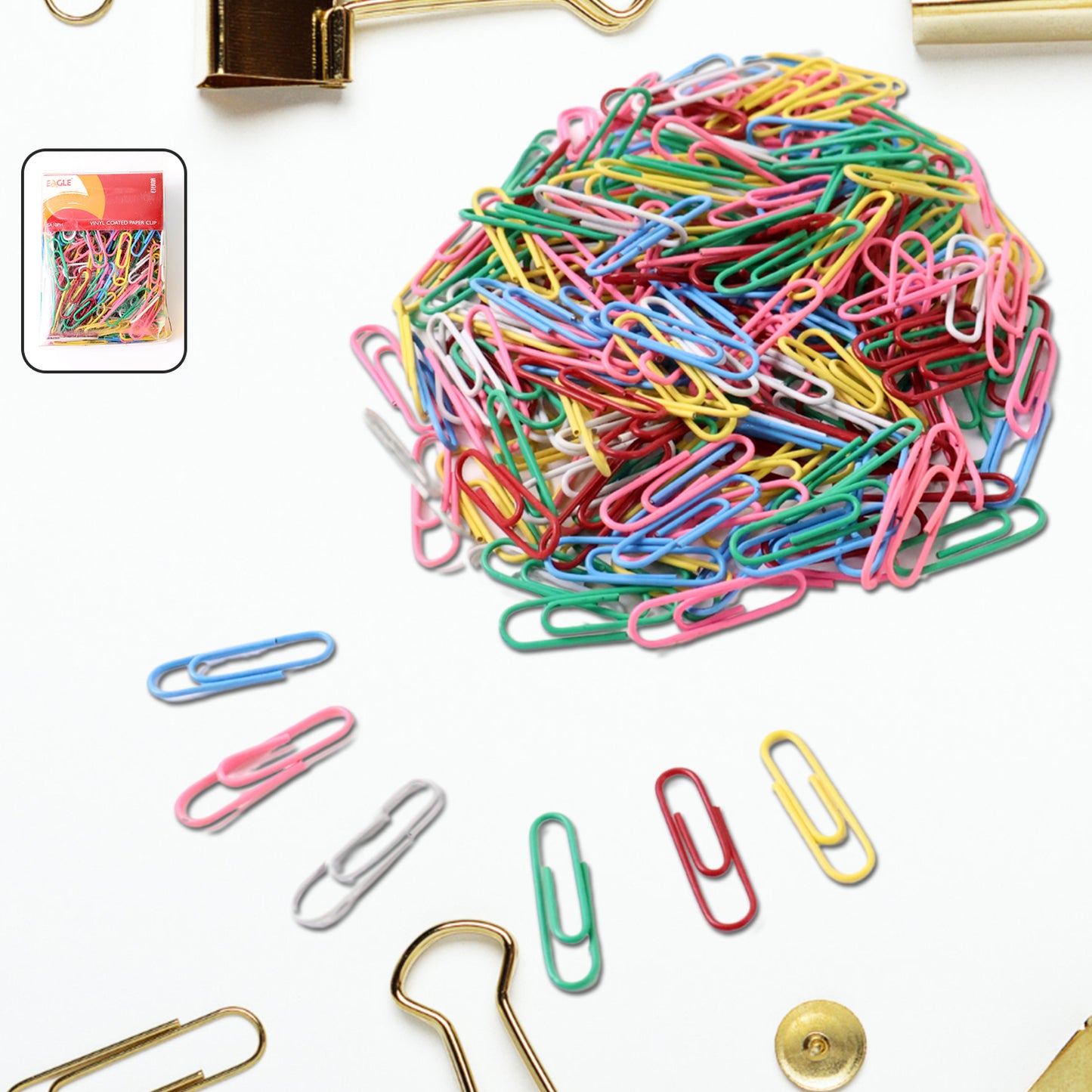 Multicolor-coated Paper Clips Approx (250pc Set) - Happy Price - Image 2