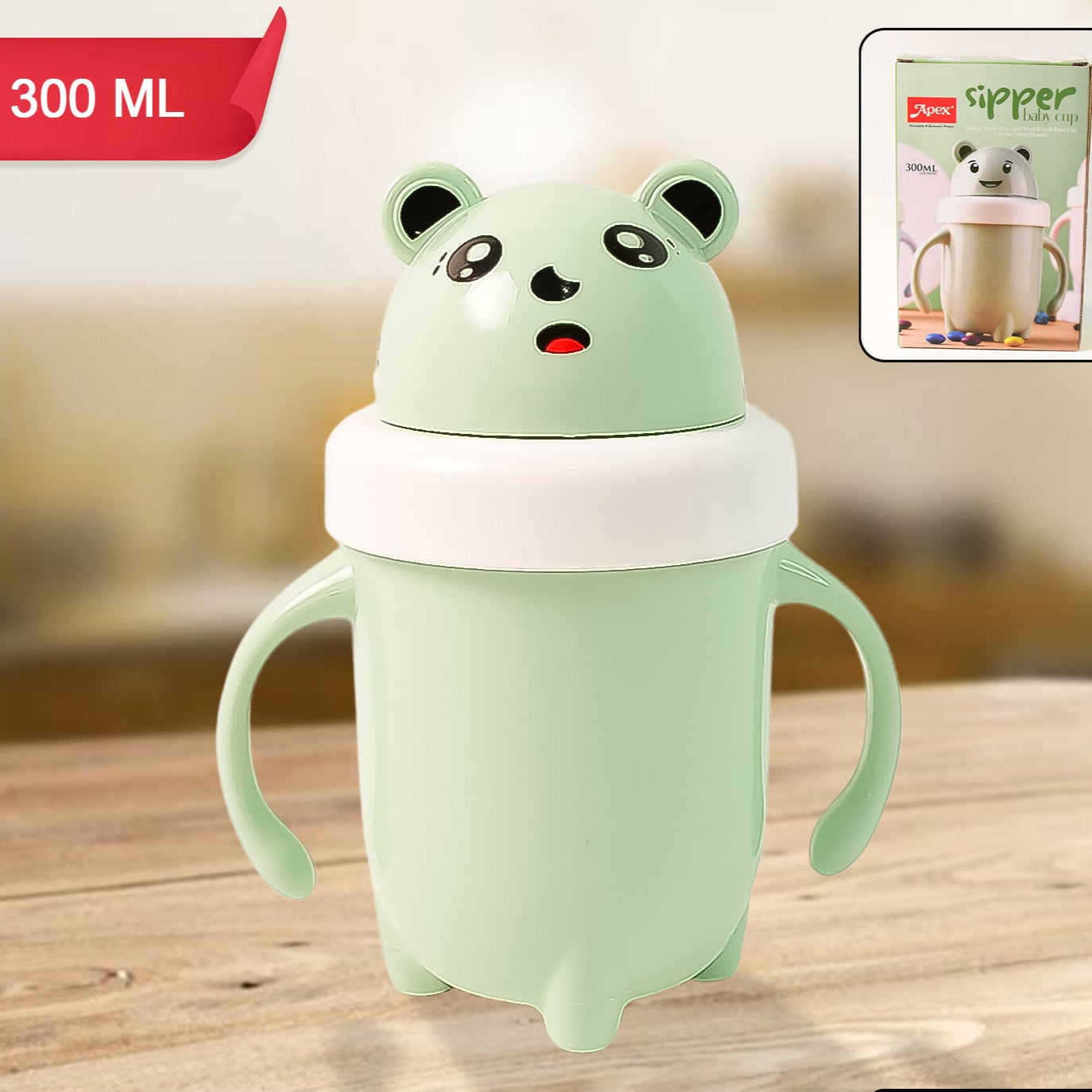 Apex Sipper Baby Cup Training Cup With Handles Spill Proof Leak Proof (300 Ml Approx) - Happy Price - Image 1