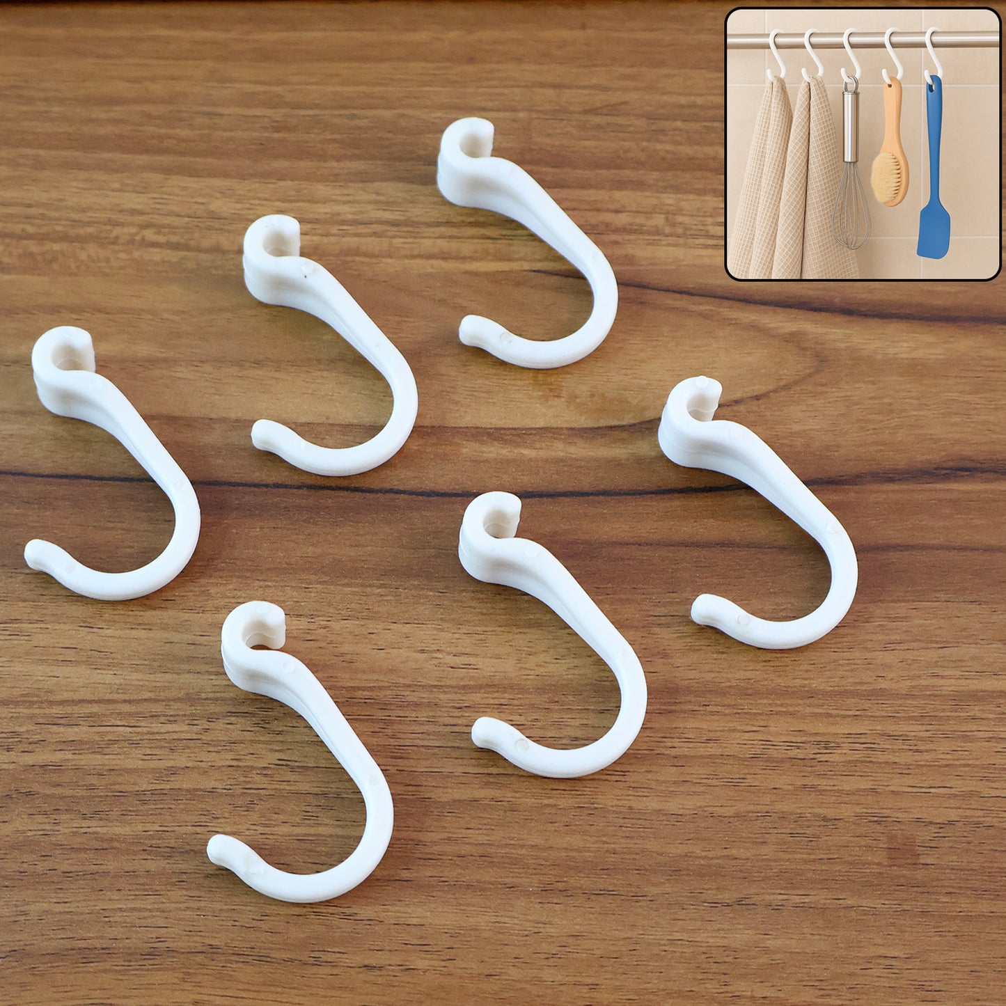 Small Plastic Hooks (6 Pc) - Happy Price - Image 2