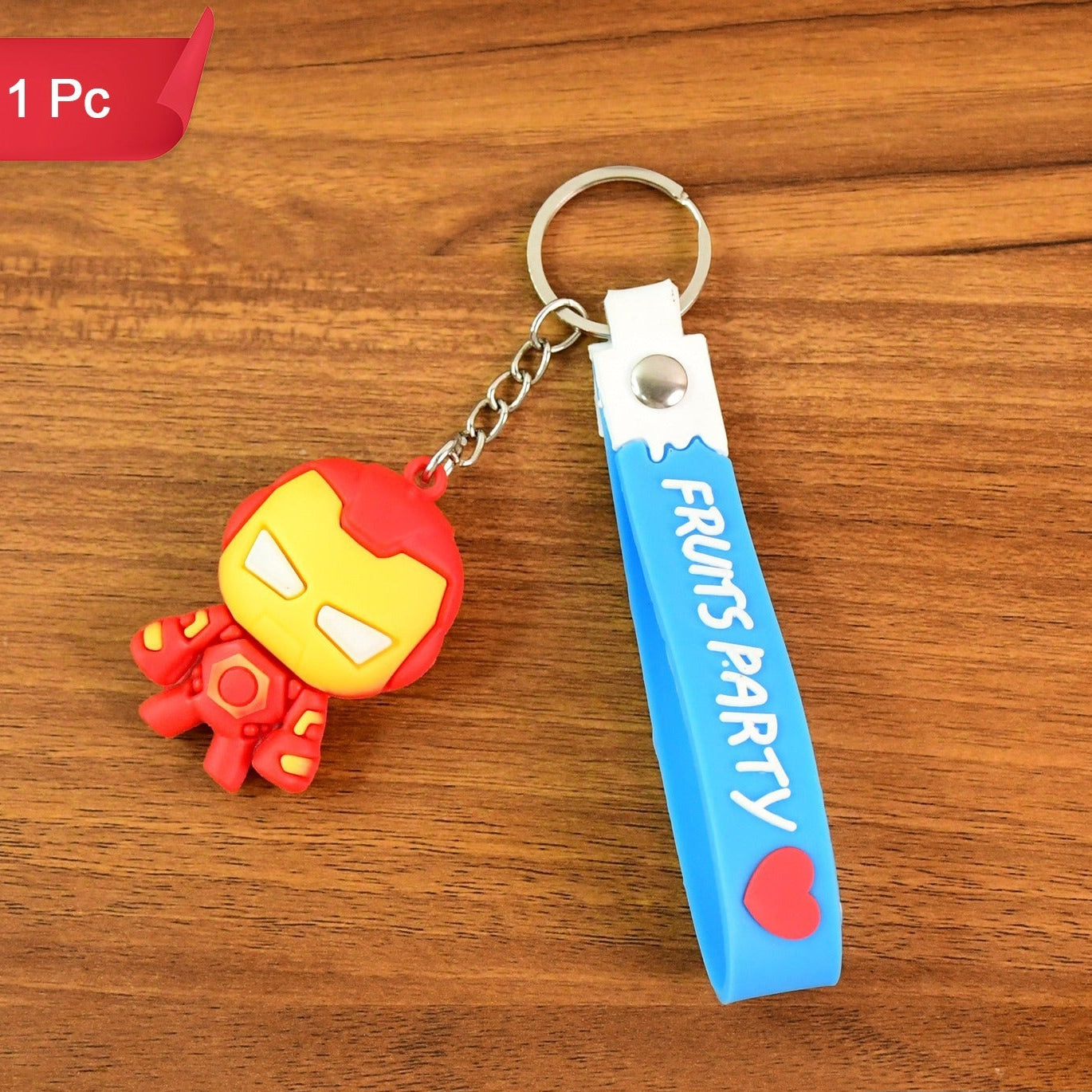 Cute Cartoon Silicone 3d Key Chain With Metal Hook Strap (Pack Of 1) - Happy Price - Image 1