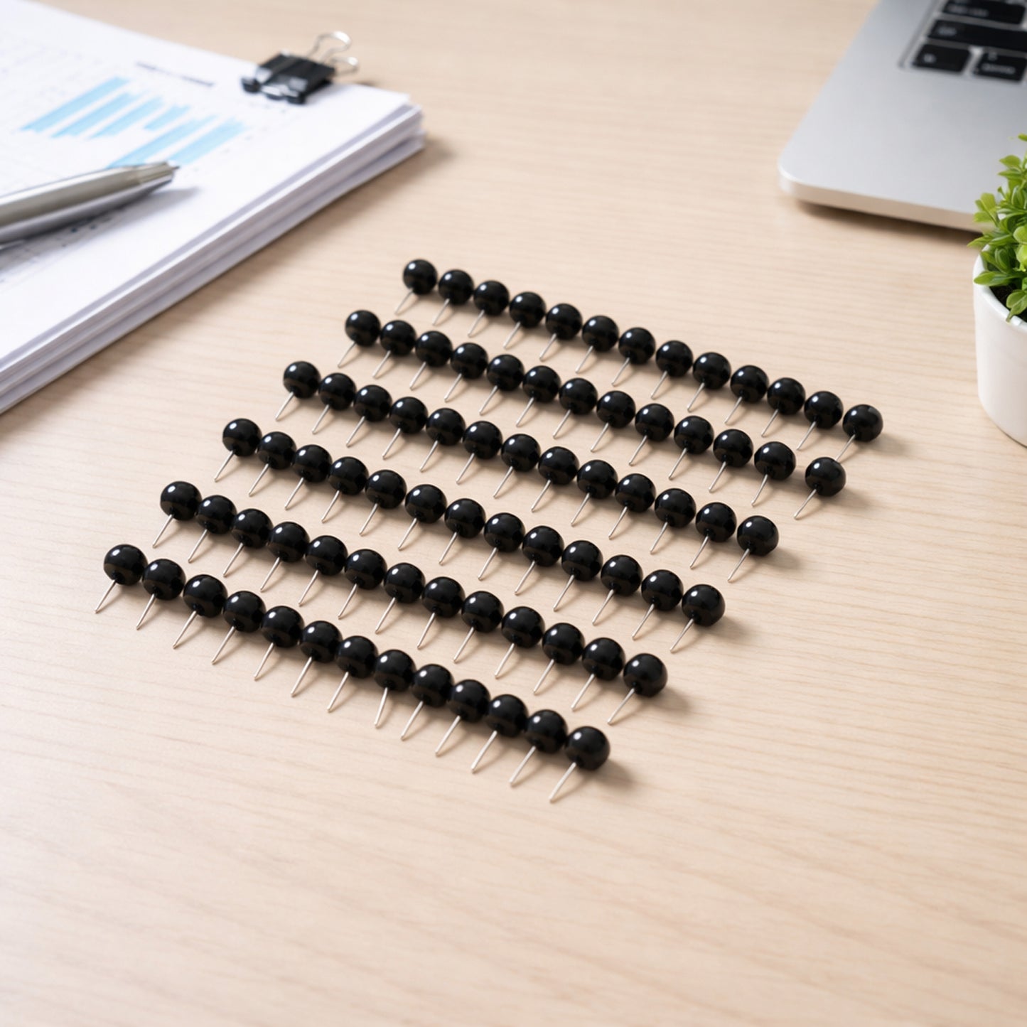 Round Head Push Pins - 80 Pc Set for Office & Home - Happy Price - Image 2