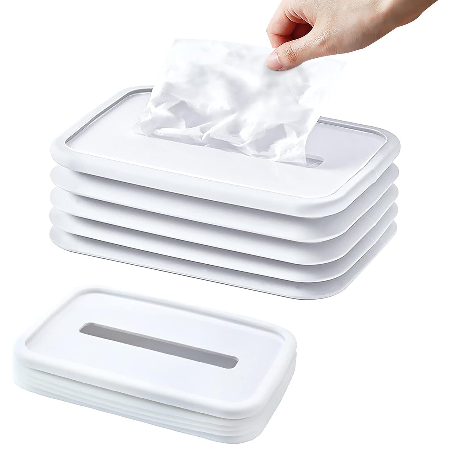 Tissues Holder Silicone Simple Tissue Box Tissues Cylinder Tissues Cube Box Tissue Holder For Bathroom Office Car Bedroom For Bathroom Room Office Car - Happy Price - Image 4