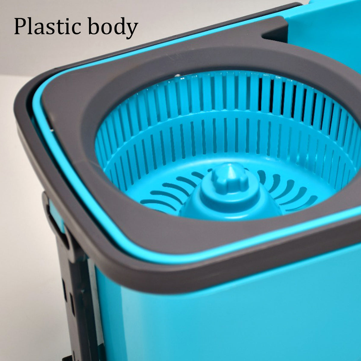 Spin Mop with Wheels and Wringer Bucket for Easy Floor Cleaning - Happy Price - Image 3