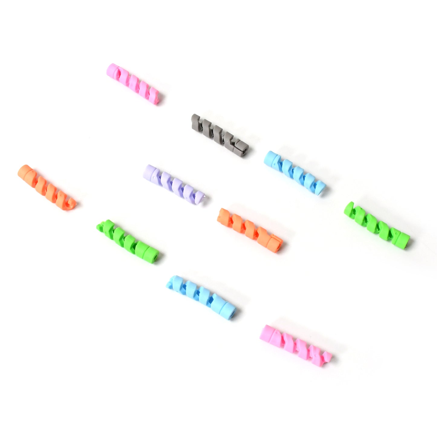 Spiral Charger Cable Protector Data Cable Saver Charging Cords Protective For All Universal Earphone Cable Cover (Pack Of 10) - Happy Price - Image 4