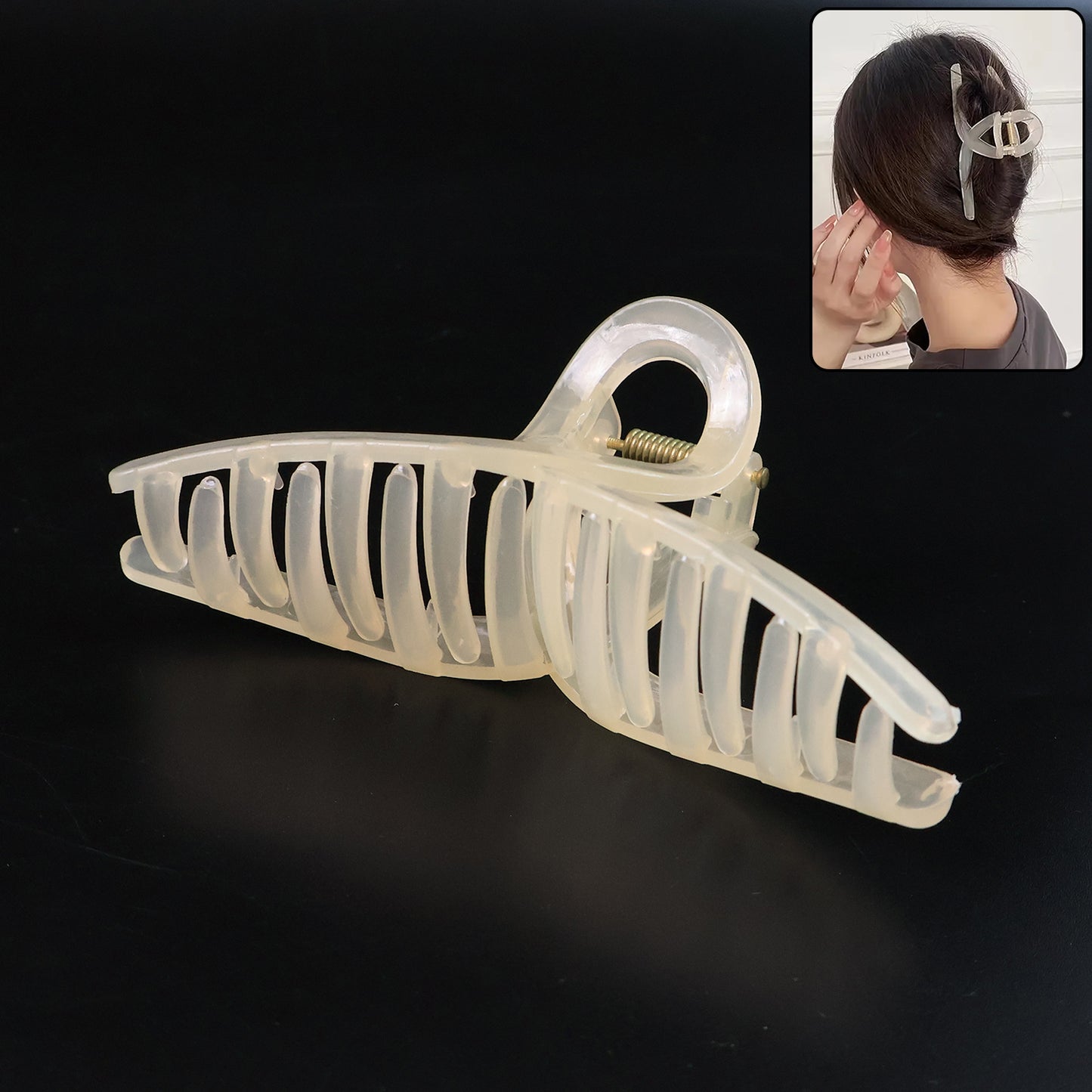 Big Plastic Hair Claw Clips Strong Clips (1 Pc Mix Color) Hair Accessories - Happy Price - Image 3