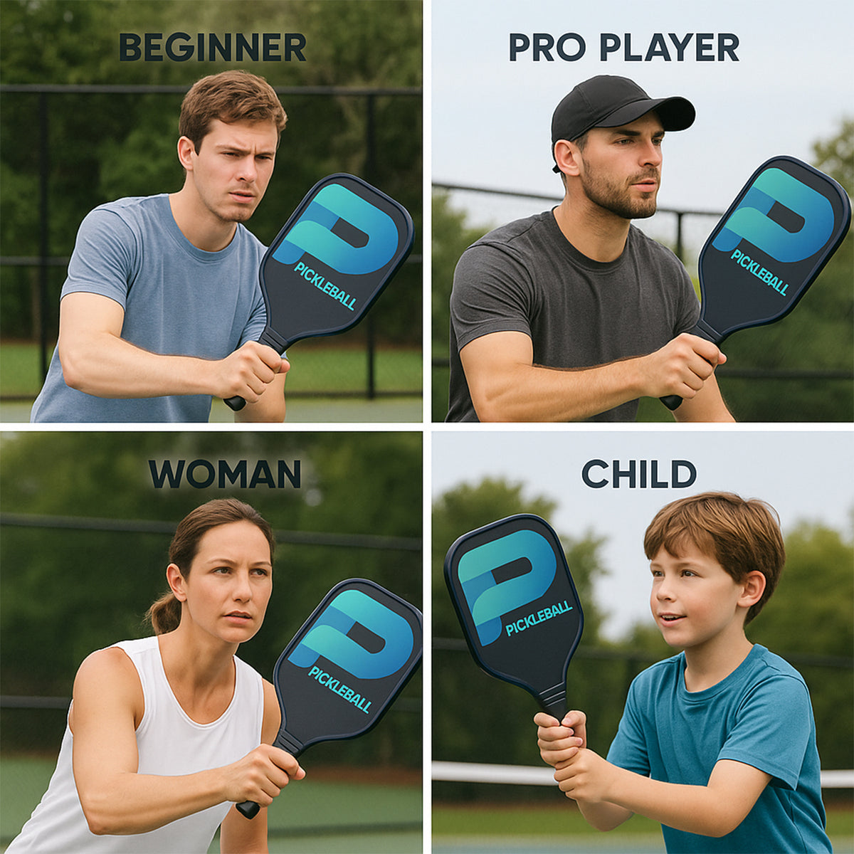 Konex Fiberglass Pickleball Paddle with Cushion Grip - Lightweight, Durable for Indoor/Outdoor Play (1 Pc) - Happy Price - Image 4