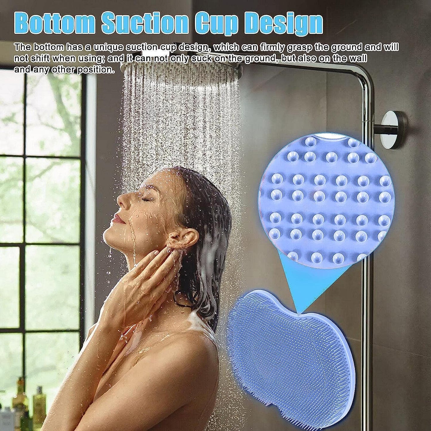 Silicone Bath Massage Cushion With Suction Cup Shower Foot Scubber Brush Foot Bath Mat Scrubber Anti-slip Exfoliating Dead Skin Massage Pad Lazy Wash Feet Bathroom Mat - Happy Price - Image 4