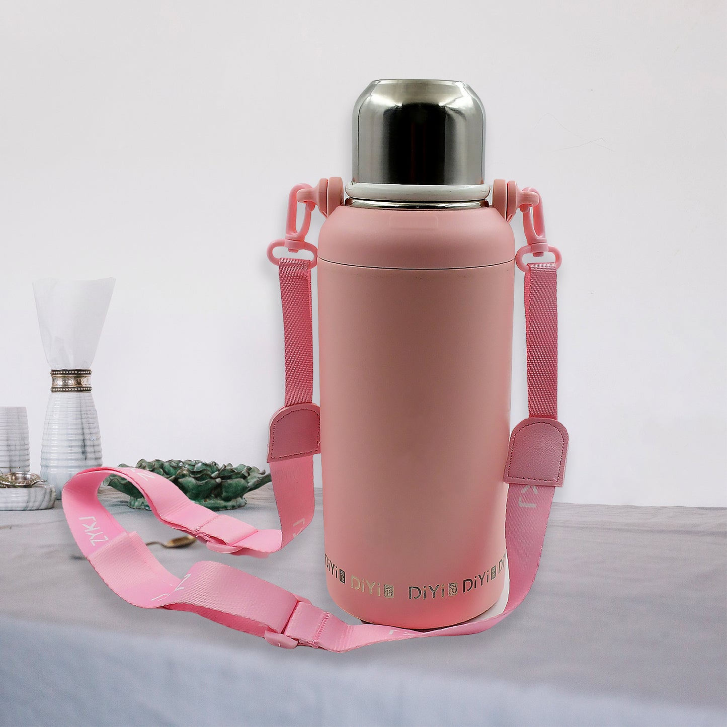 Stainless Steel Tumblers 316 Stainless Steel Vacuum Insulated Cup Bottle Portable Travel Kettle Water Bottle With Handle Outdoor Large Capacity Sports Kettle Cups Bottle (1300 Ml) - Happy Price - Image 2