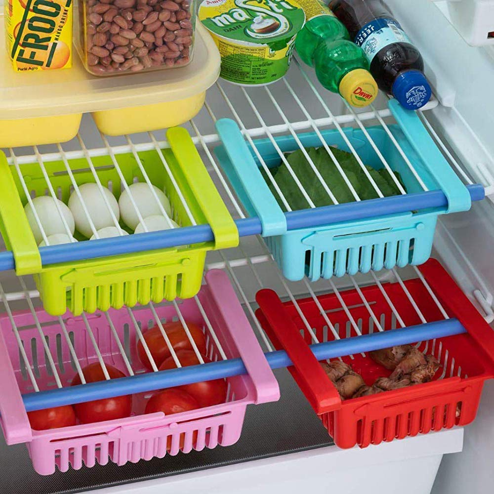 Virgin Freeze Storage Unbreakable Adjustable Multi Color Tray With Extra Storage Easy To Remove Easy To Clean Pack Of 4 Tray - Happy Price - Image 5