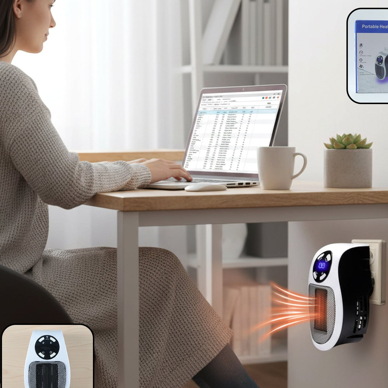 Compact Electric Room Heater - Plug-in Personal Space Warmer (1 Pc) - Great Price - Image 1