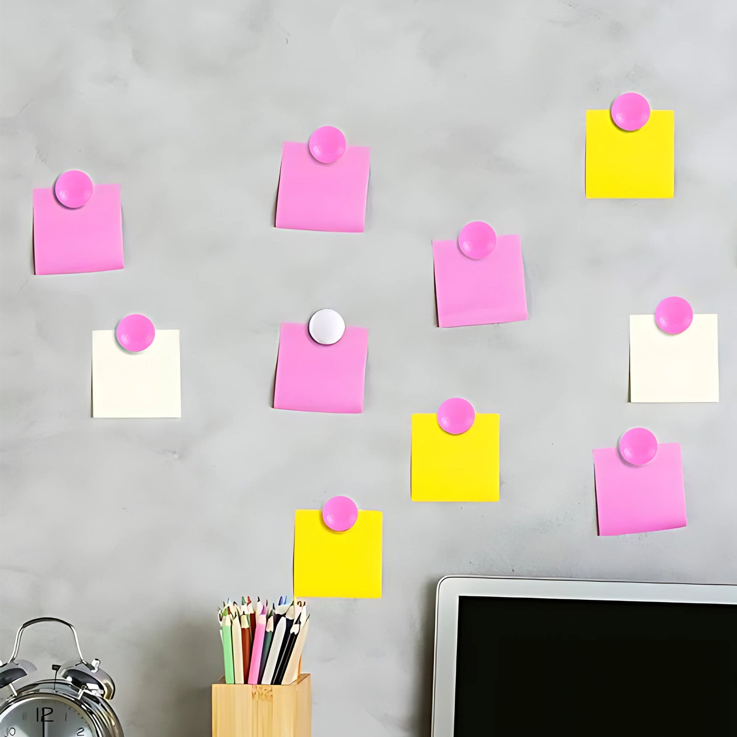 Pink Board Magnets Circular Plastic Buttons (1 Pc) - Happy Price - Image 6