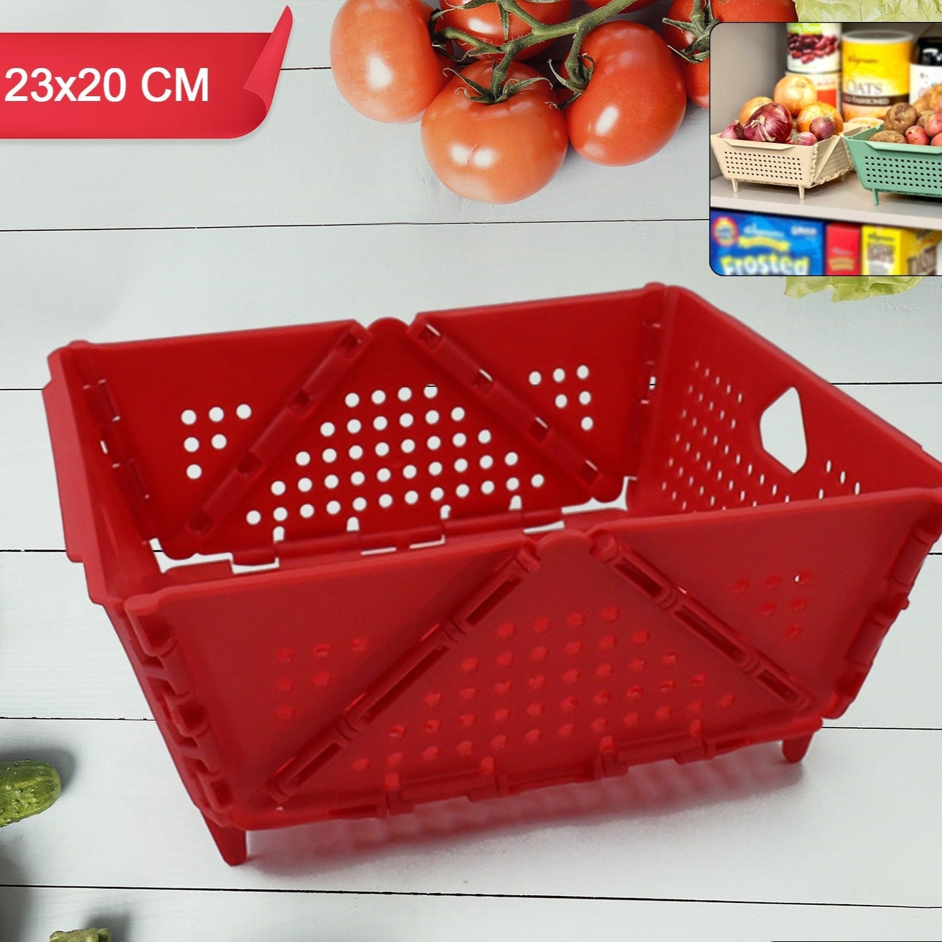 Storage Basket Box With Holes Ventilated Design (2320 Cm 1 Pc) - Happy Price - Image 1