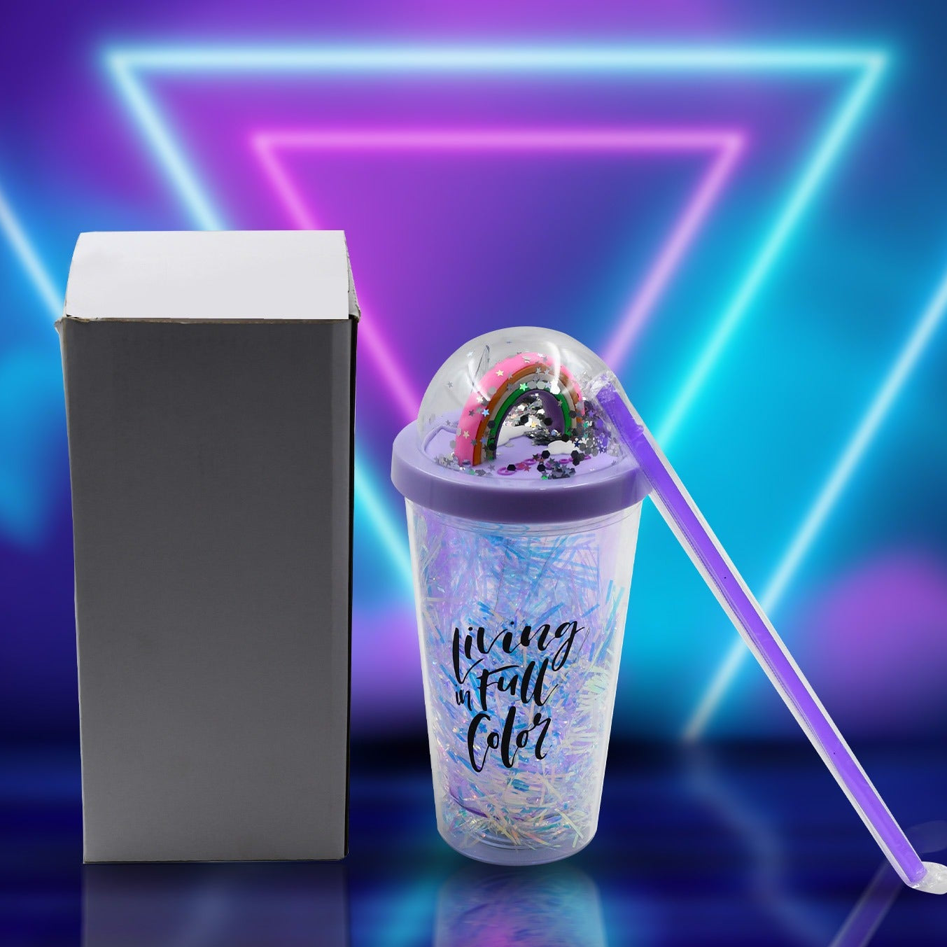 Kids LED Glow Sipper Bottle with Straw - 1 Pc - Happy Price - Image 1